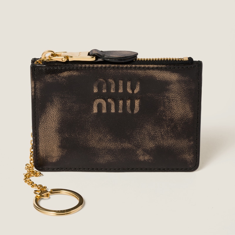 Nappa leather card holder