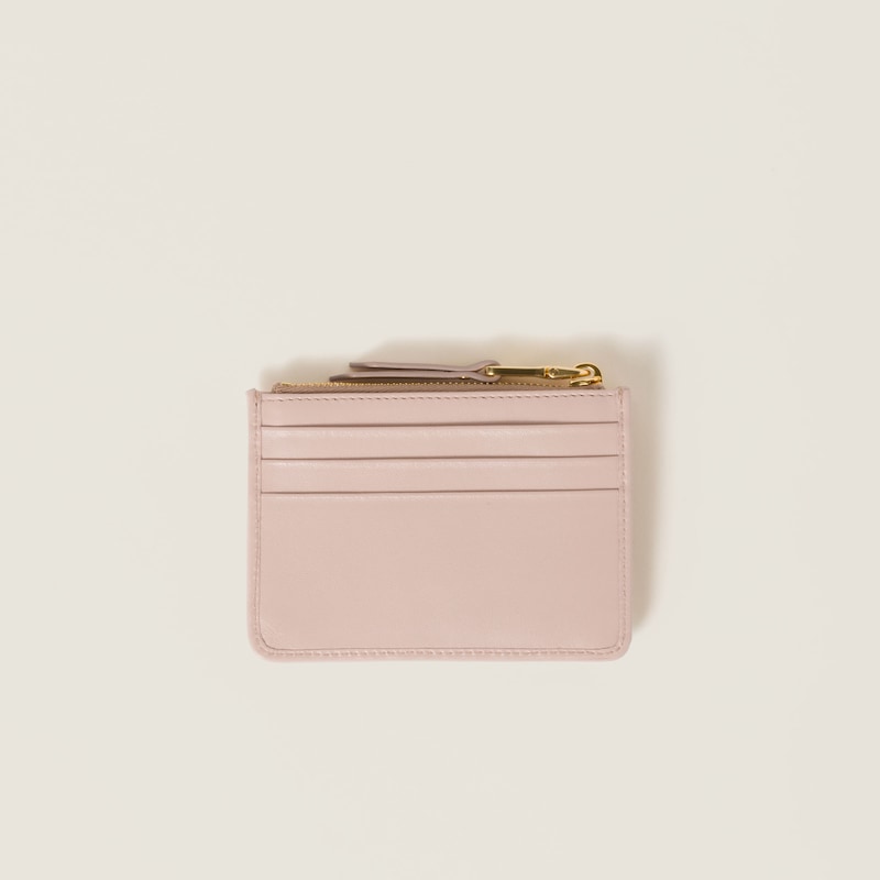 Porte-cartes en cuir nappa matelassé