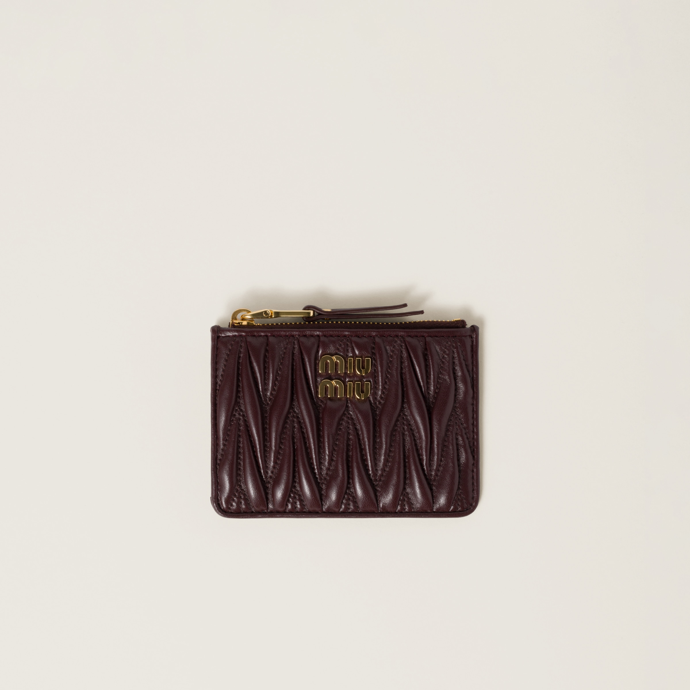 本当に信頼出来る店 Briarwood Matelassé Nappa Leather Card Holder | Miu Miu 小物