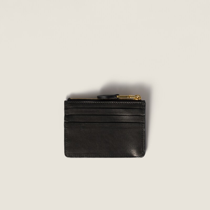 Nappa leather card holder