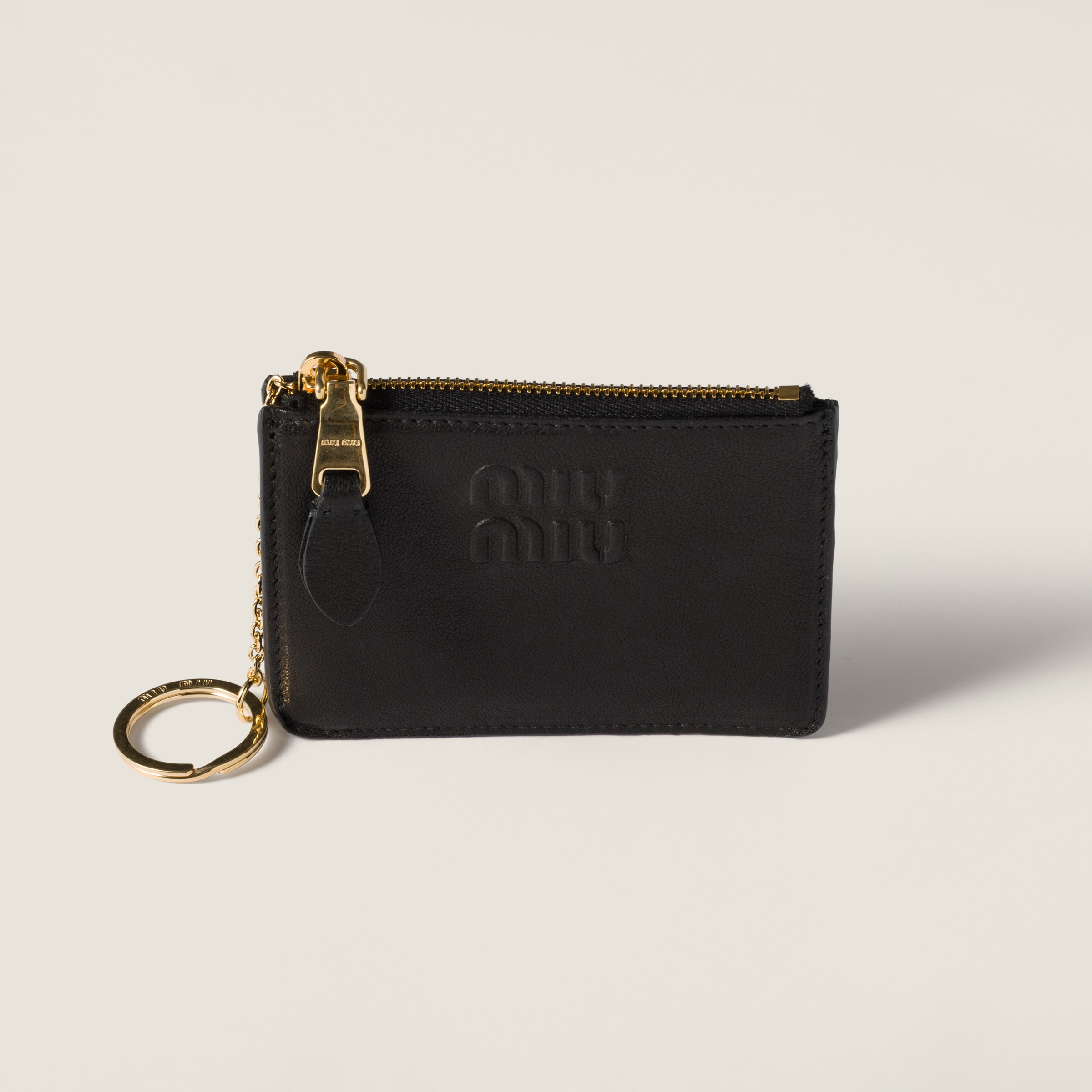 Black Nappa Leather Card Holder | Miu Miu - United States