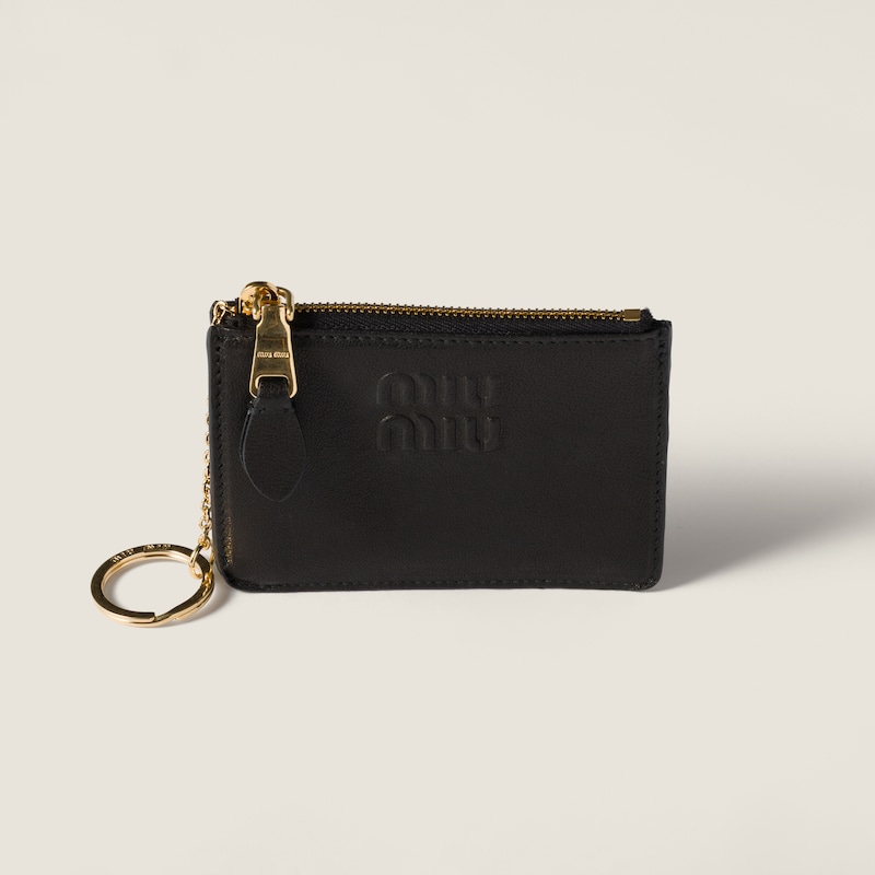 Nappa leather card holder