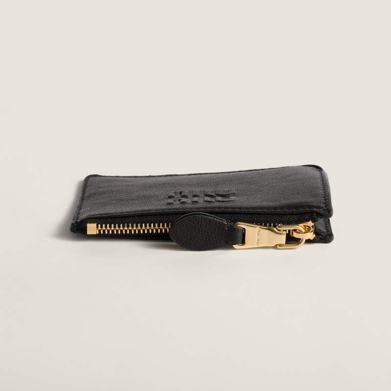 Nappa leather card holder