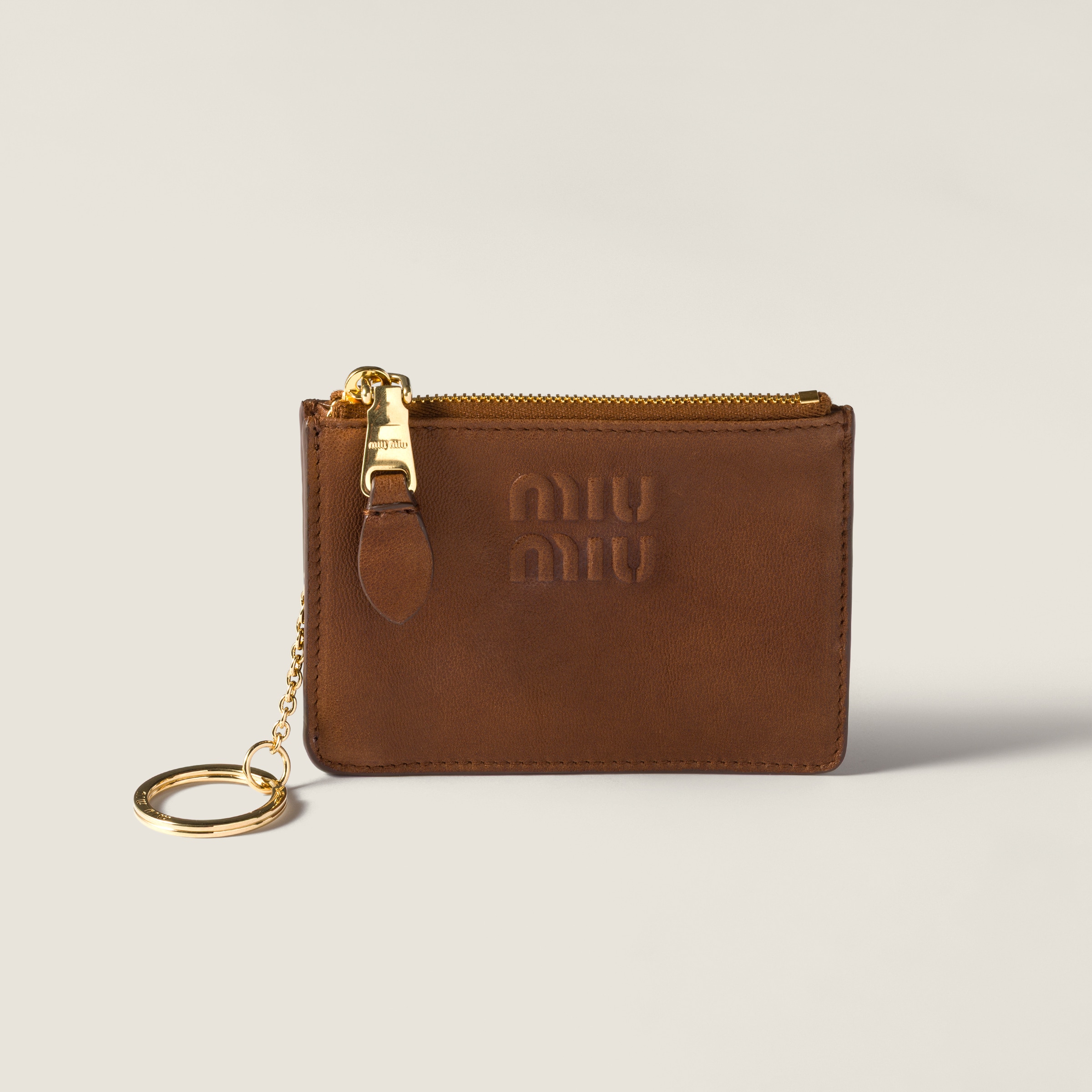 【しなやかな手触り】miumiu ナッパレザー製カードホルダー 日本入手困難☆MiuMiu☆ナッパレザー カードホルダー (MiuMiu