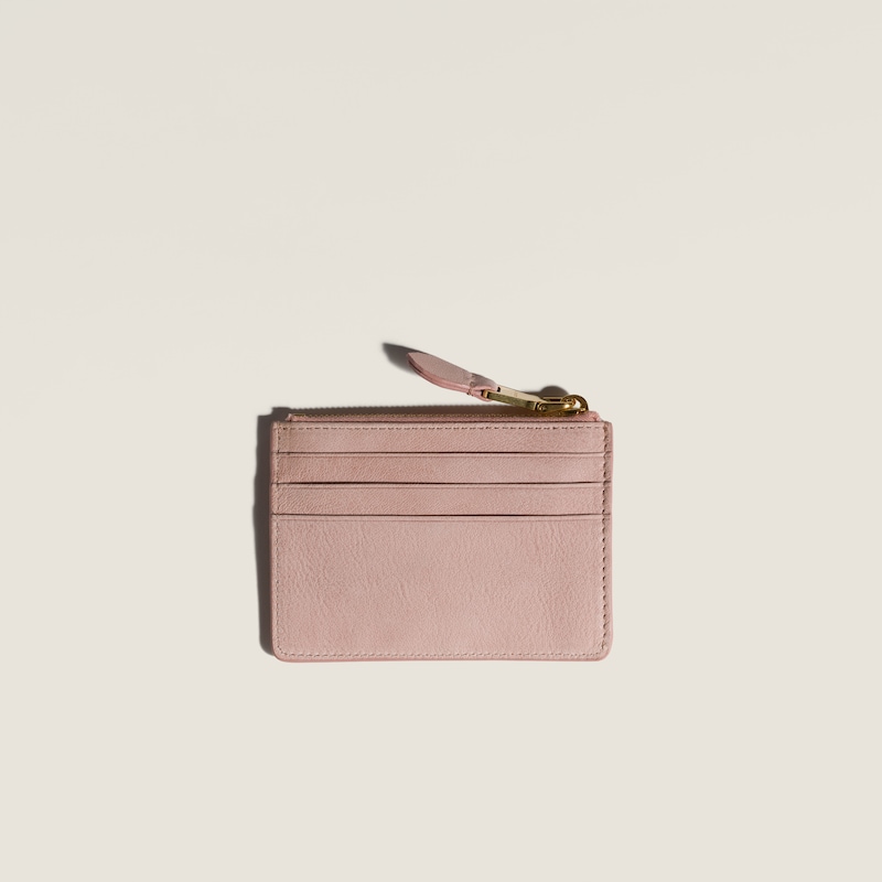 Nappa leather card holder