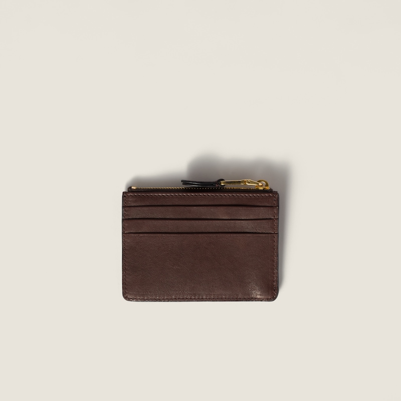 Nappa leather card holder