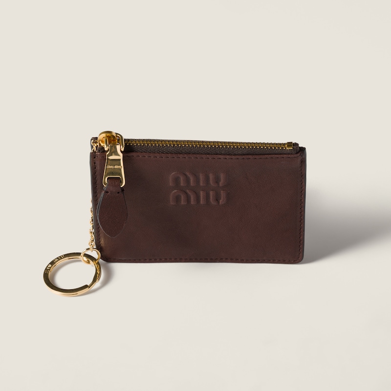 Nappa leather card holder