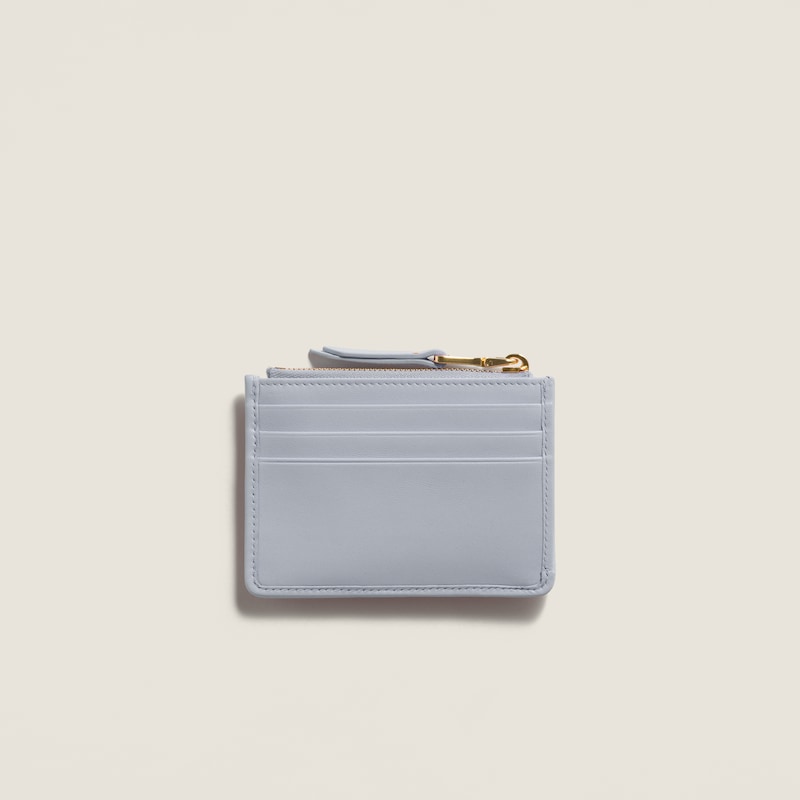 Matelassé nappa leather card holder