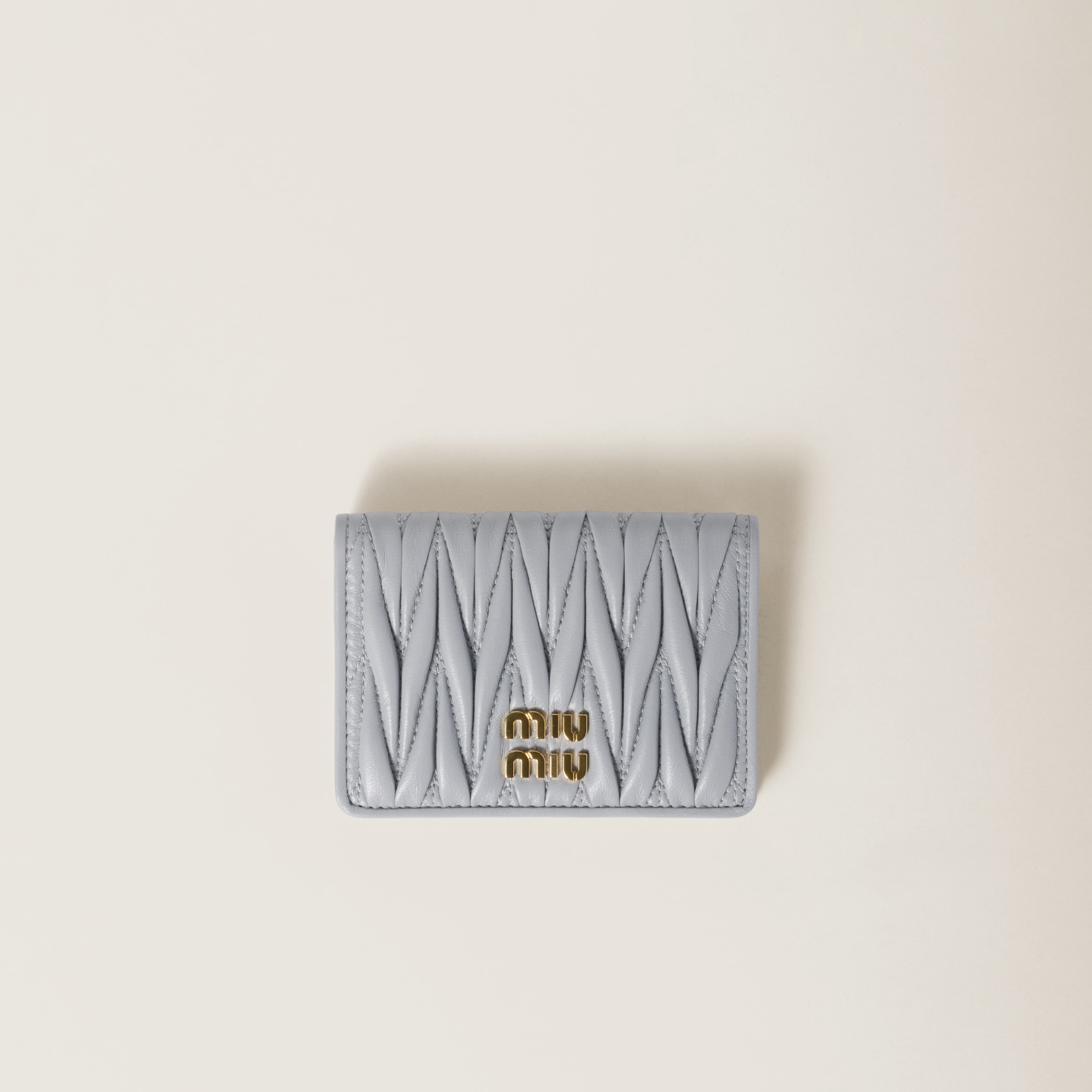 Matelasse nappa leather card holder