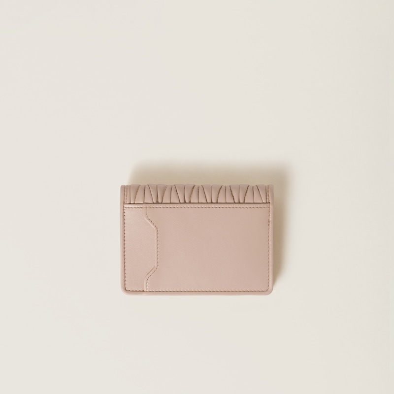 Matelassé nappa leather card holder