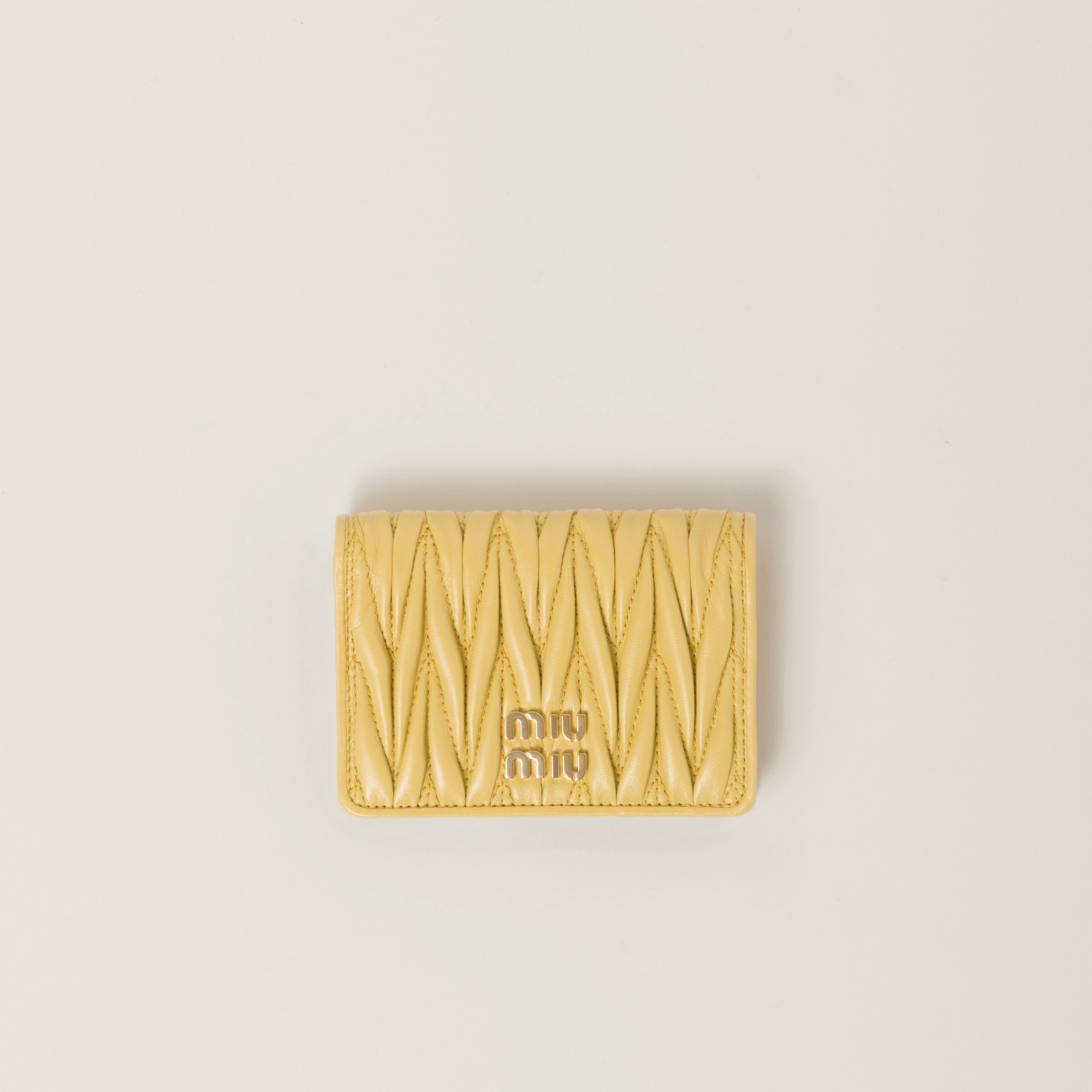 Matelasse nappa leather card holder