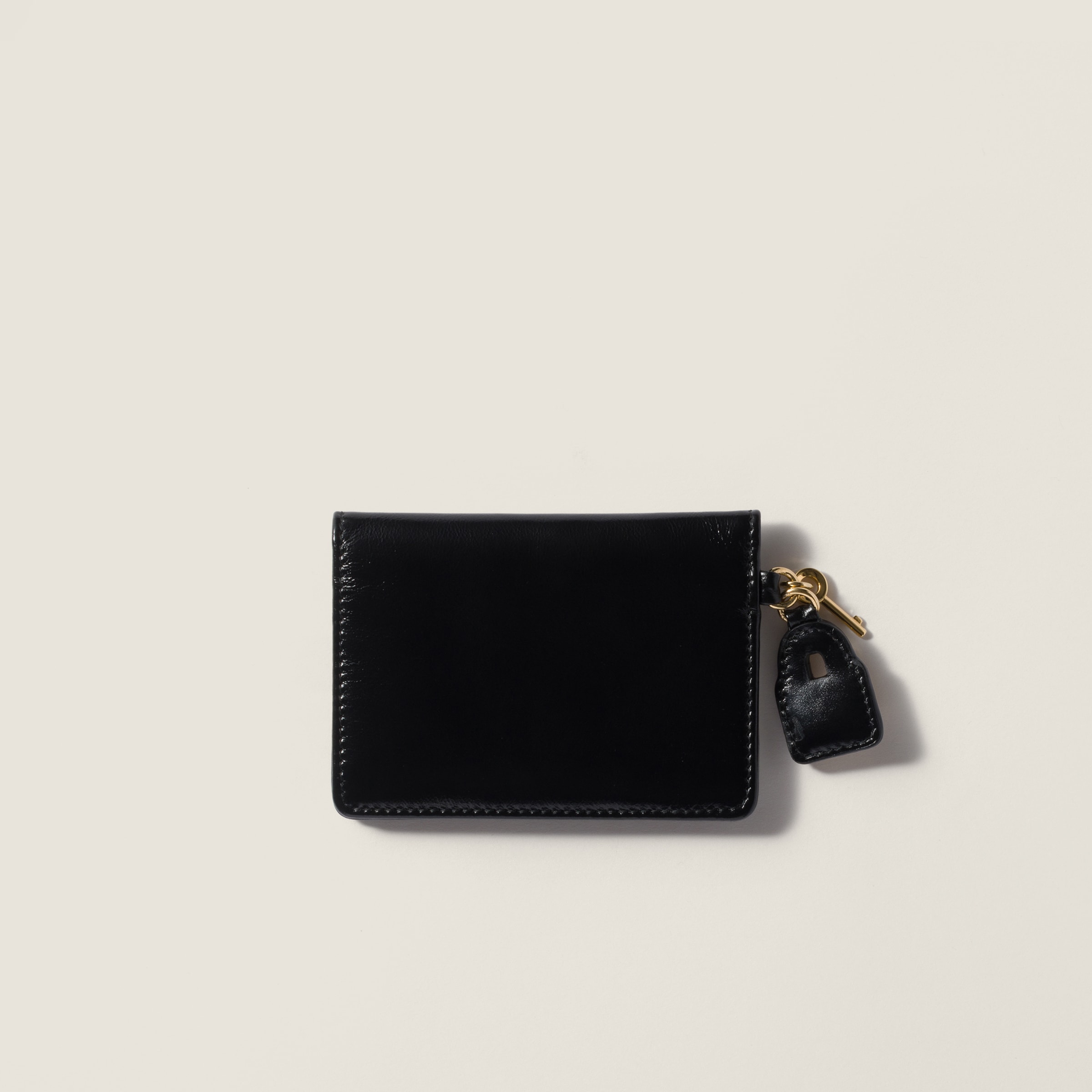 Black Leather Card Holder | Miu Miu - United States