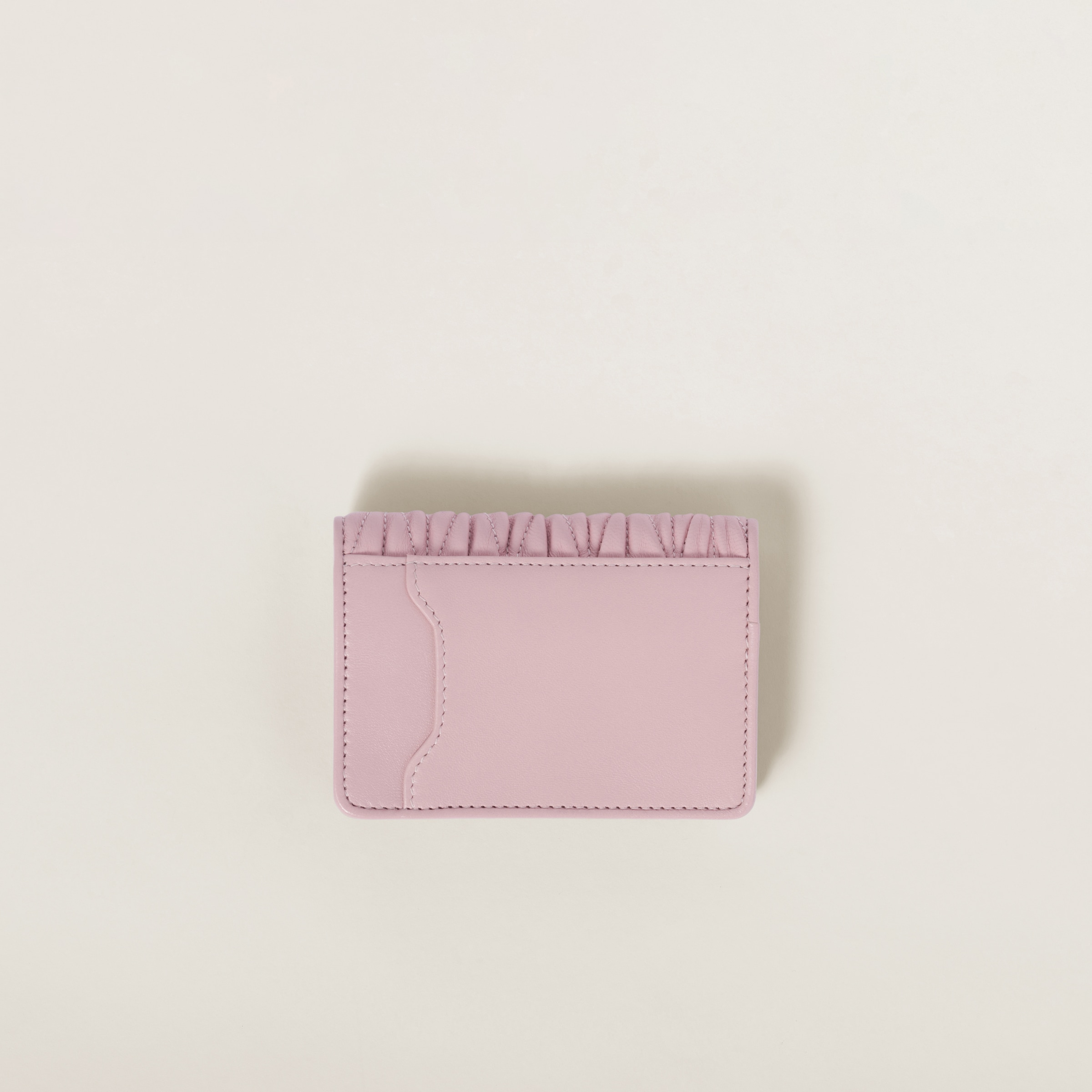 MIUMIU 26S SMALL MATELASSE CARD HOLDER 11 IN DARK BROWN CALFSKIN GOLD HARDWARE