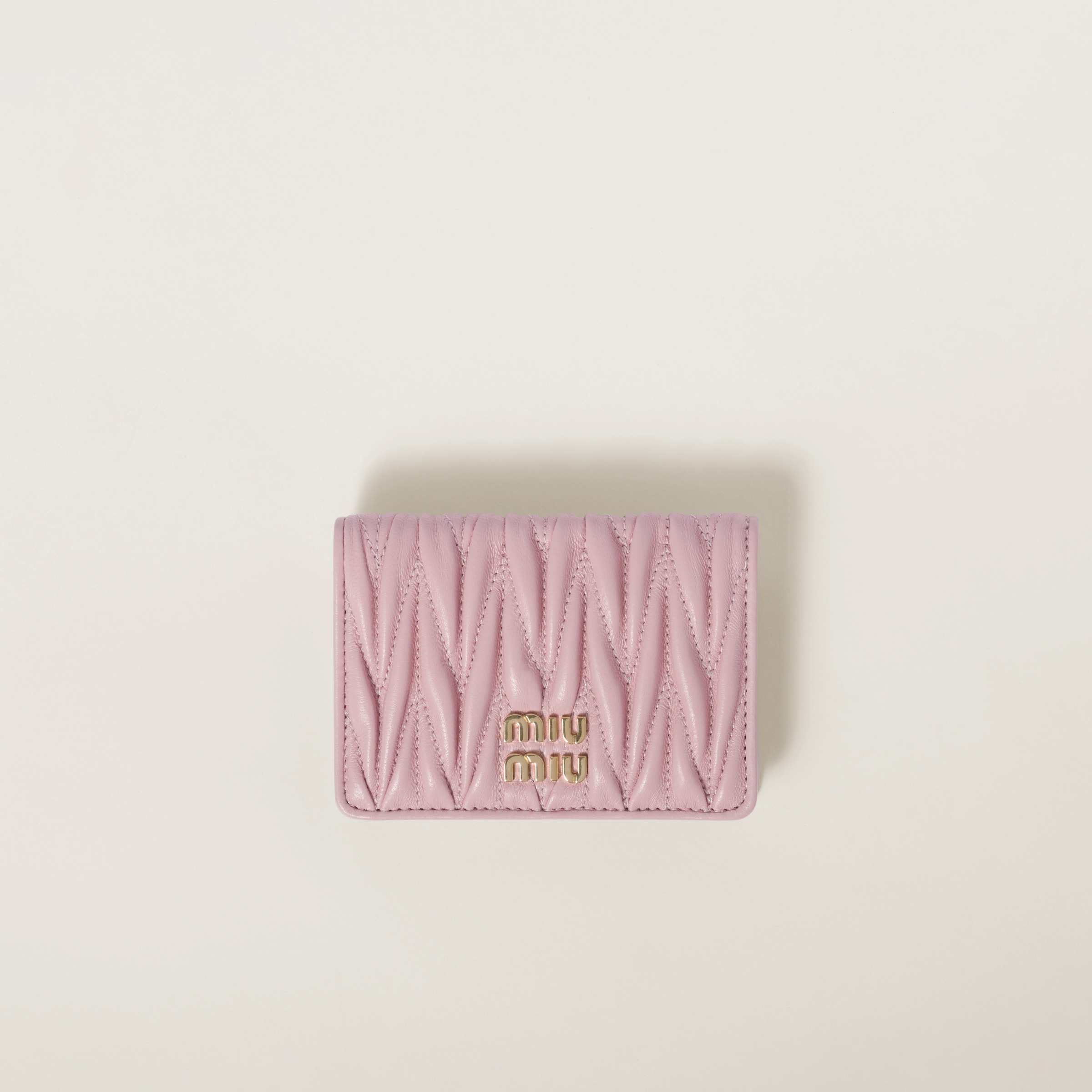 ピンク マテラッセレザー カードケース | Miu Miu