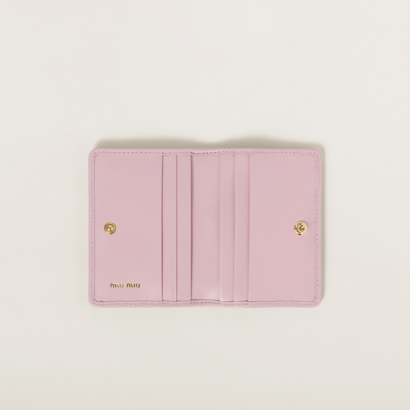 Porte-cartes en cuir nappa matelassé