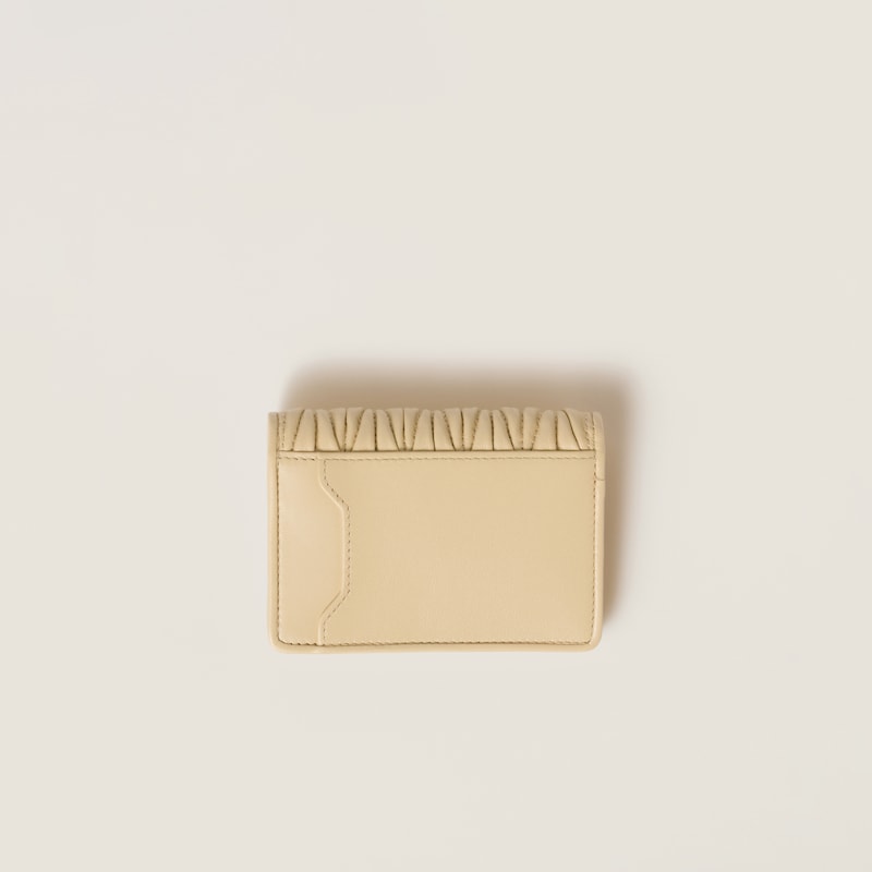Matelassé nappa leather card holder