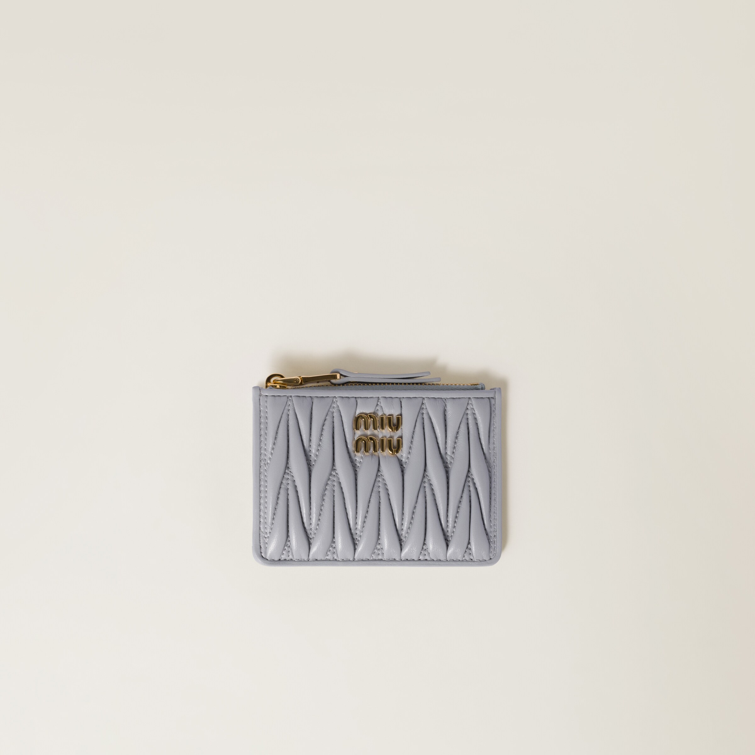パールグレー マテラッセレザー カードケース | Miu Miu