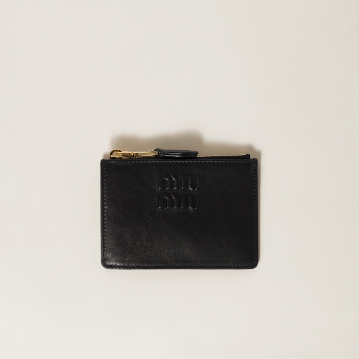 ブラック ナッパレザー カードケース | Miu Miu