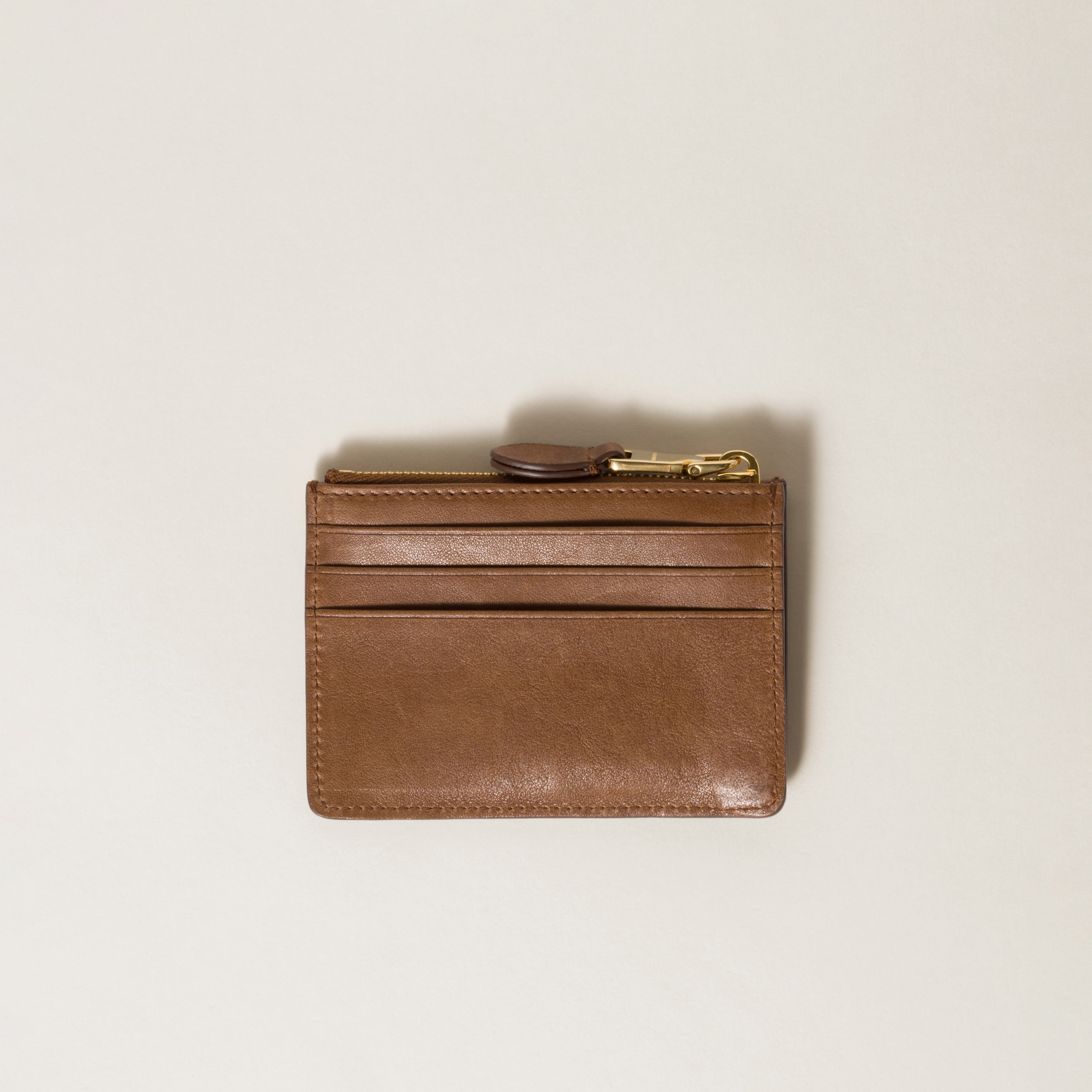 Miu Miu｜COIN WALLETS (5MC93M AEFX F0316) Black Nappa Leather Card Holder | Miu Miu