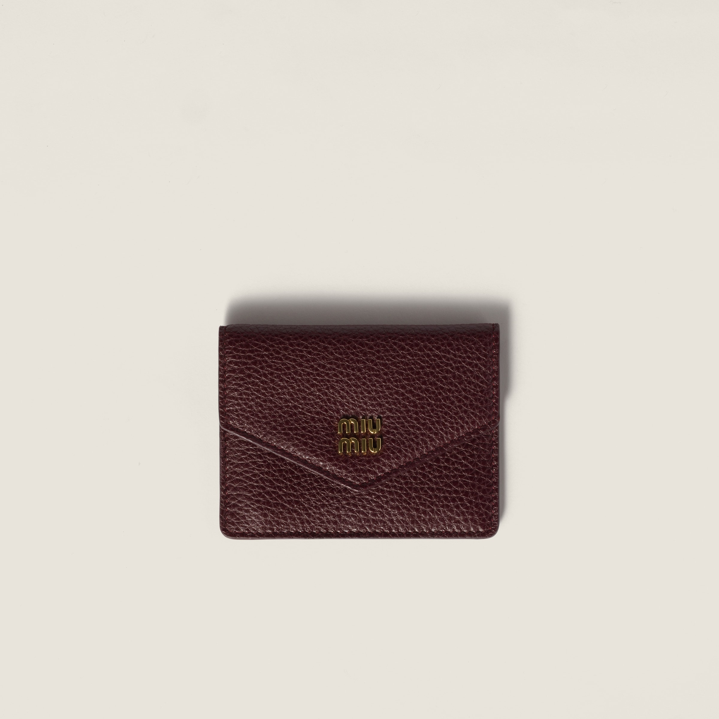 【関税&送料込】Miu Miu Burgundy Leather Wallet MIU MIU Burgundy Leather Card Case | eBay