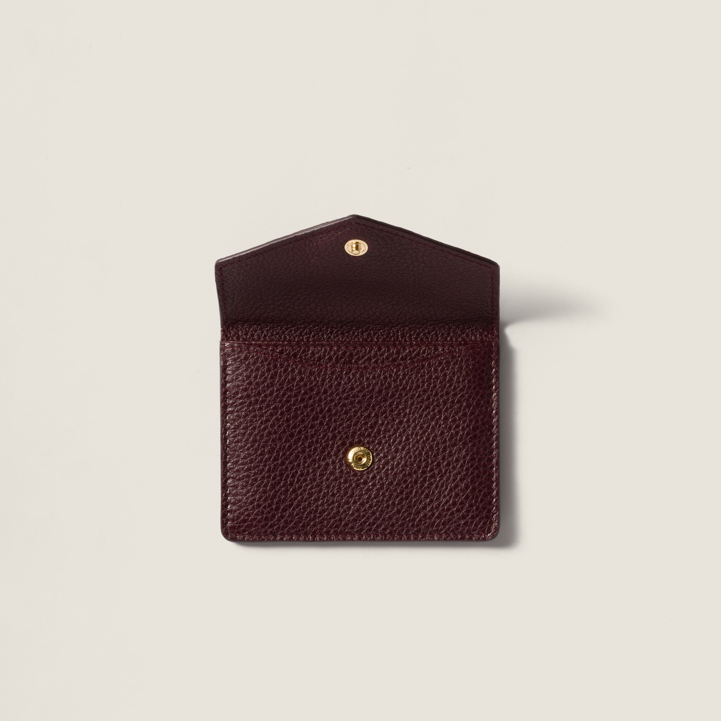 MIUMIU Lamb Leather Cardholder【関税送料込】 Burgundy Leather Card Holder | Miu Miu