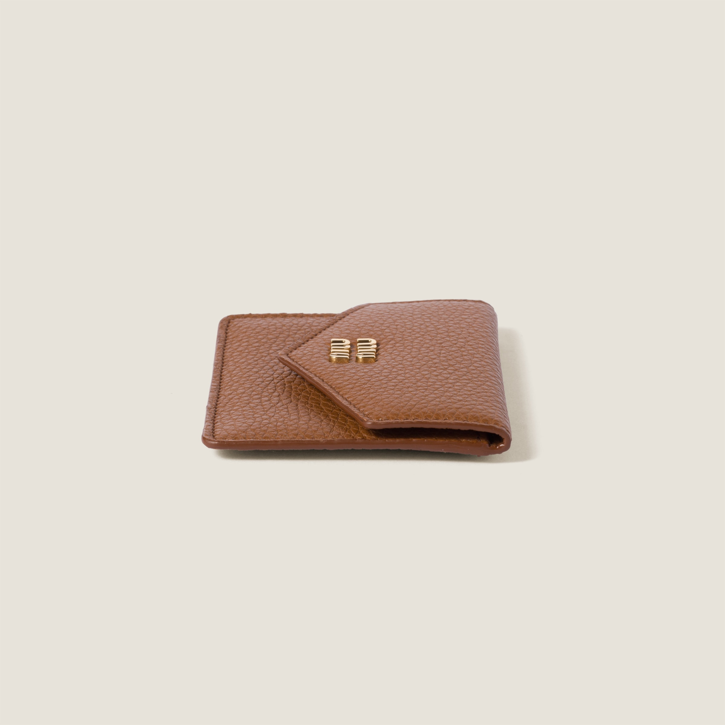 大人気★MiuMiu レザーカードケース ブラック/コニャック 大人気☆MiuMiu レザーカードケース ブラック/コニャック