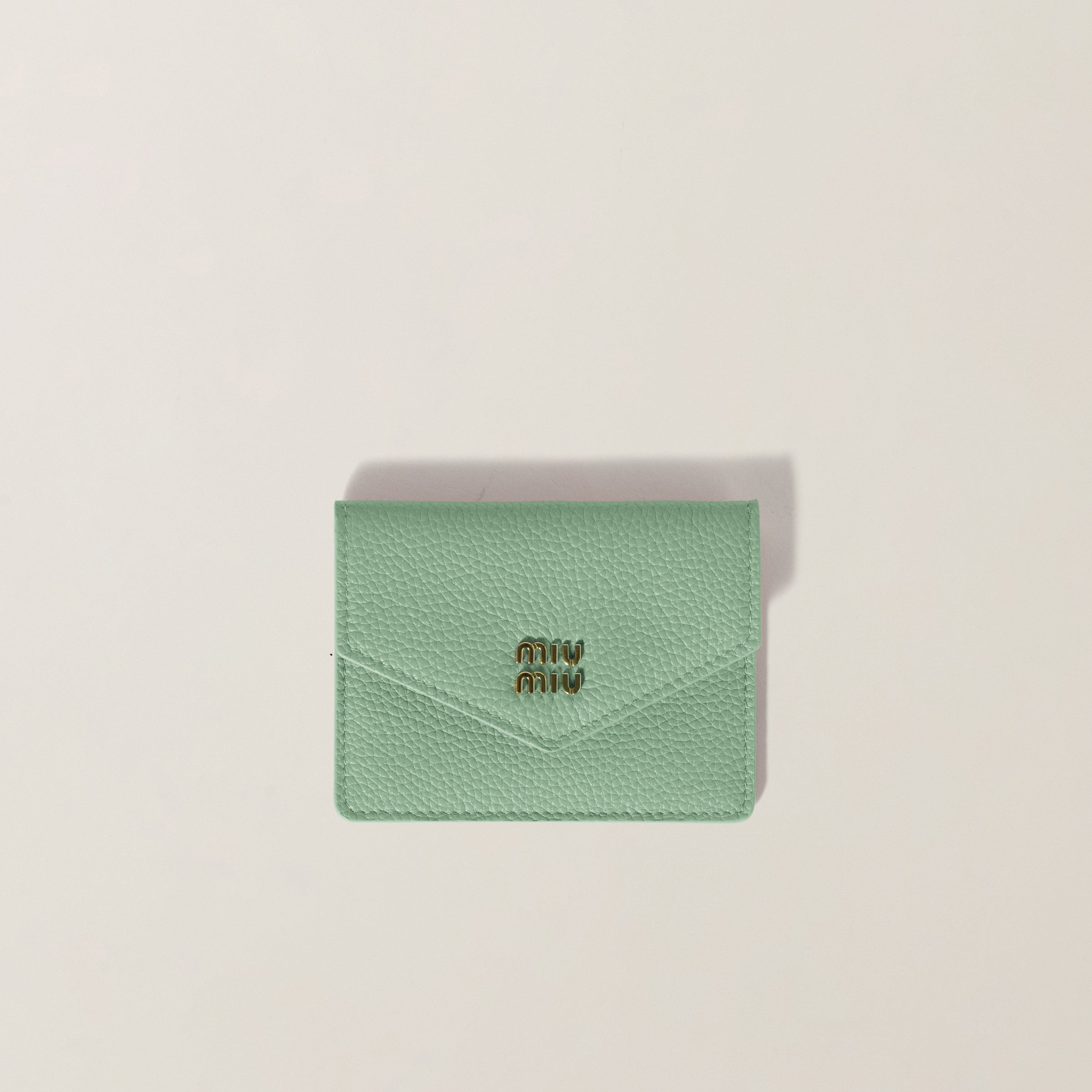 Powder Pink Matelassé Nappa Leather Card Holder | Miu Miu