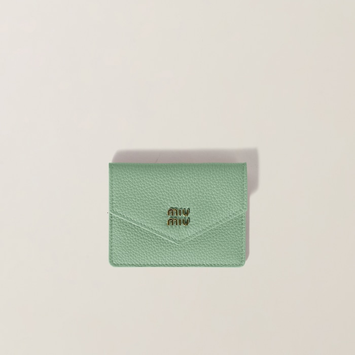 【green】【正規品】ミュウミュウ　miumiu 名刺入れ　カードケース green】【正規品】ミュウミュウ miumiu 名刺入れ カードケース