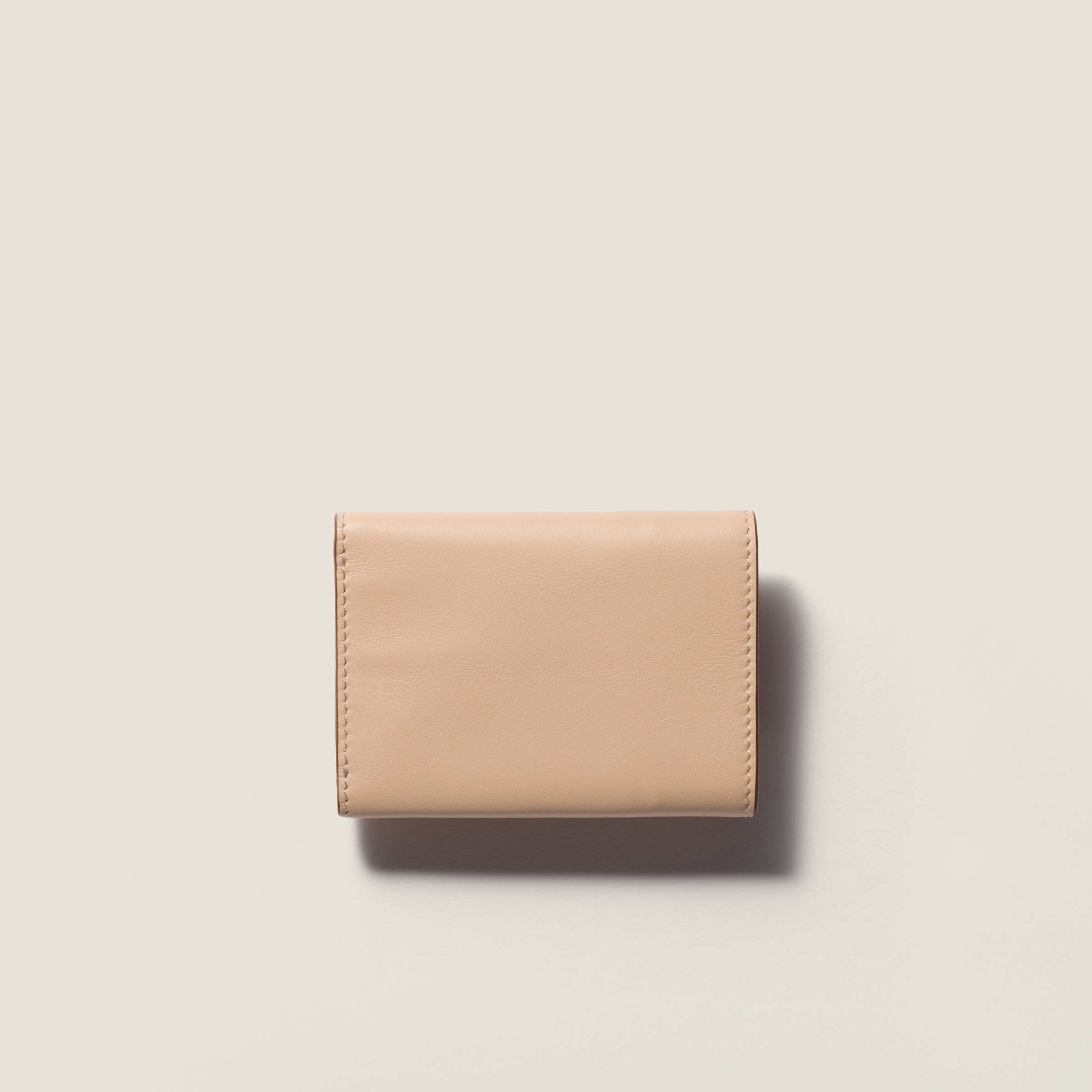 Cord/cognac Small Leather Wallet | Miu Miu