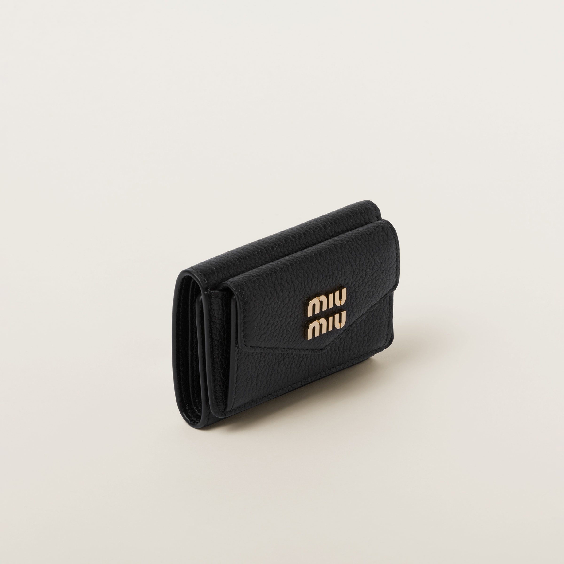 ブラック ヴィッテロダイノレザー 財布 | Miu Miu