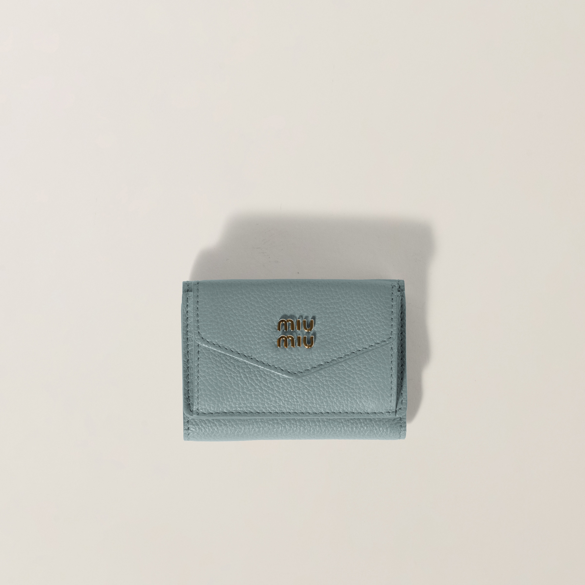 White Small Leather Wallet | Miu Miu