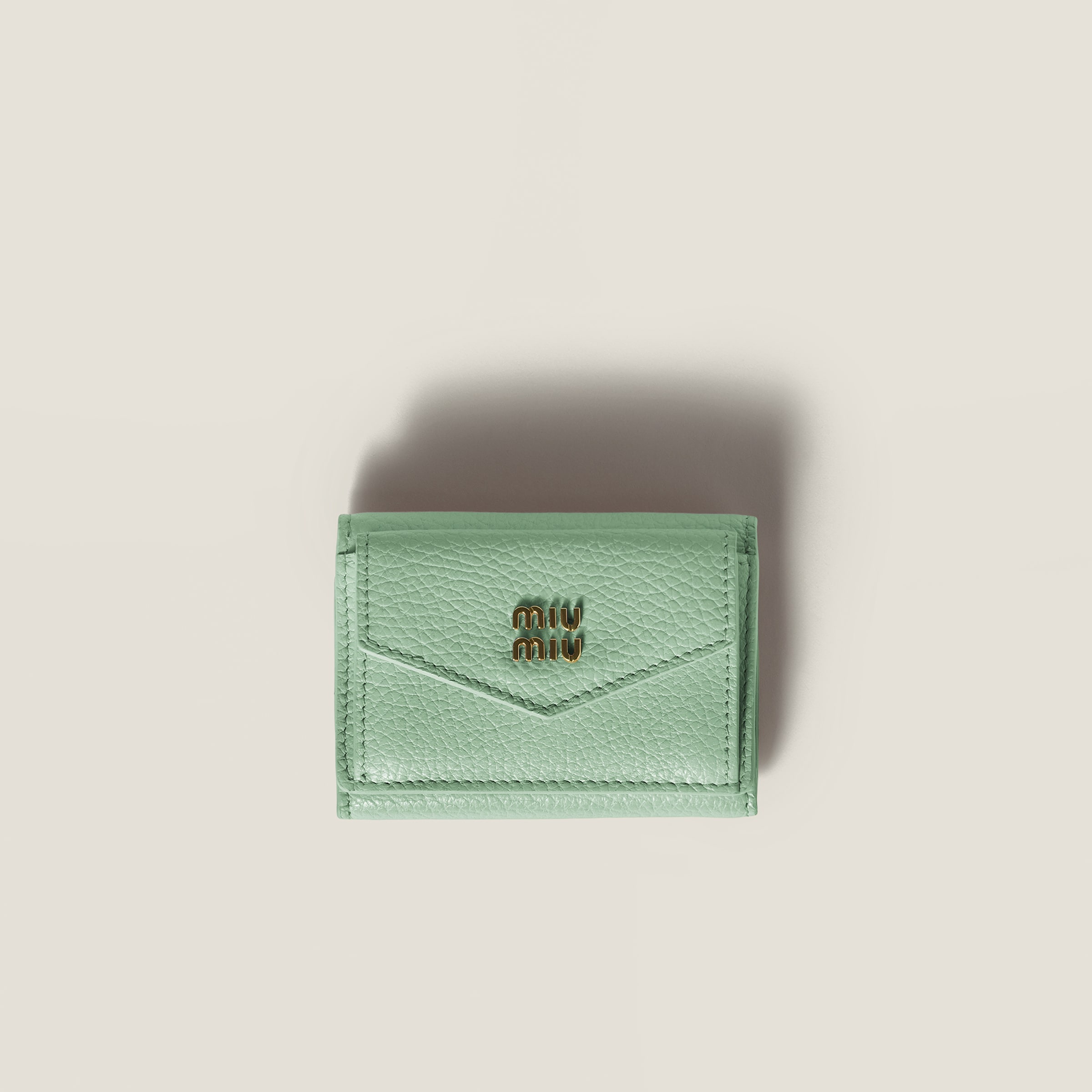 イエロー スモール レザー 財布 | Miu Miu