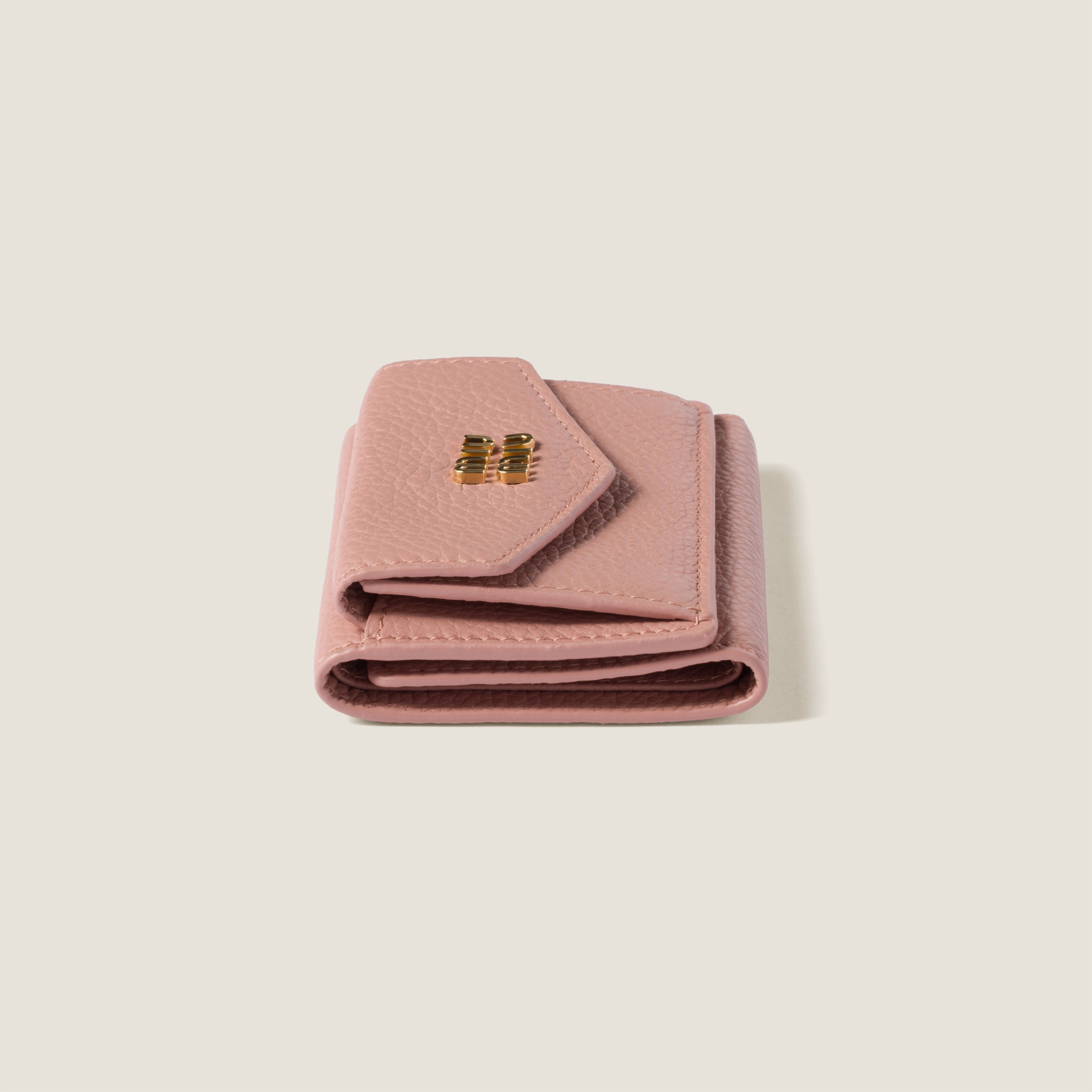 Miu Miu｜HALF-LENGTH WALLETS (5MH021 ADT7 F0002) Yellow Small Leather Wallet | Miu Miu