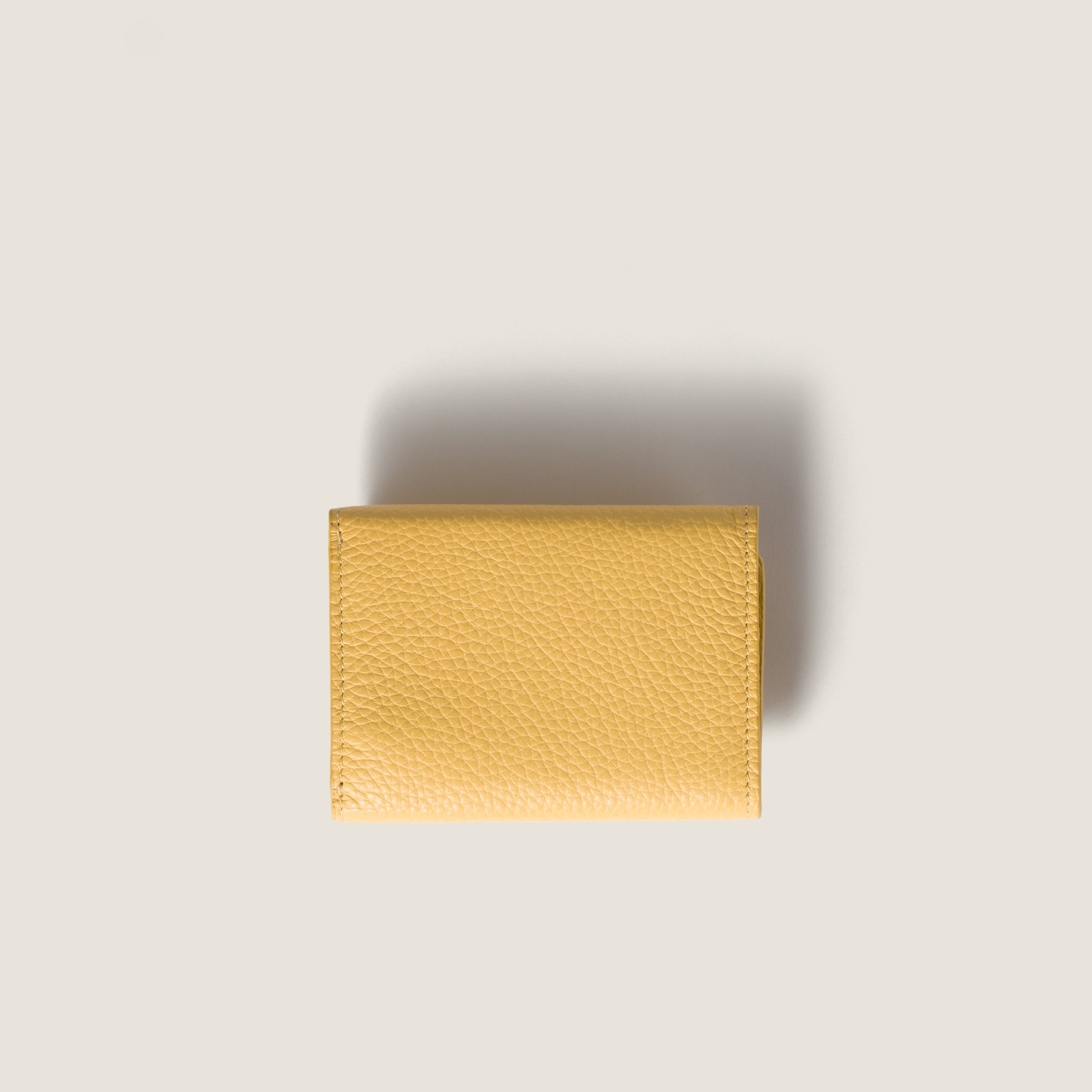 Yellow Small Leather Wallet | Miu Miu