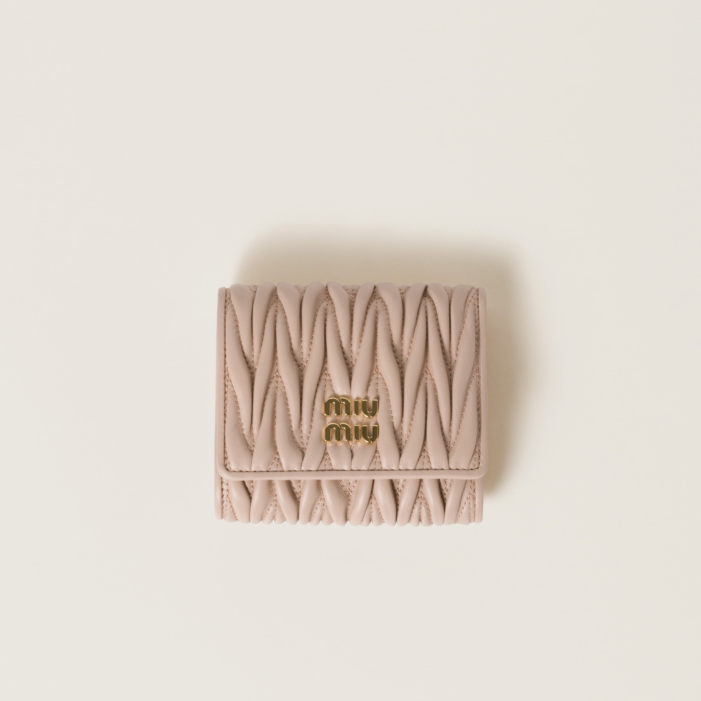Small matelassé nappa leather wallet from Miu Miu - $695
