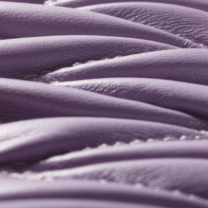 Small matelassé nappa leather wallet