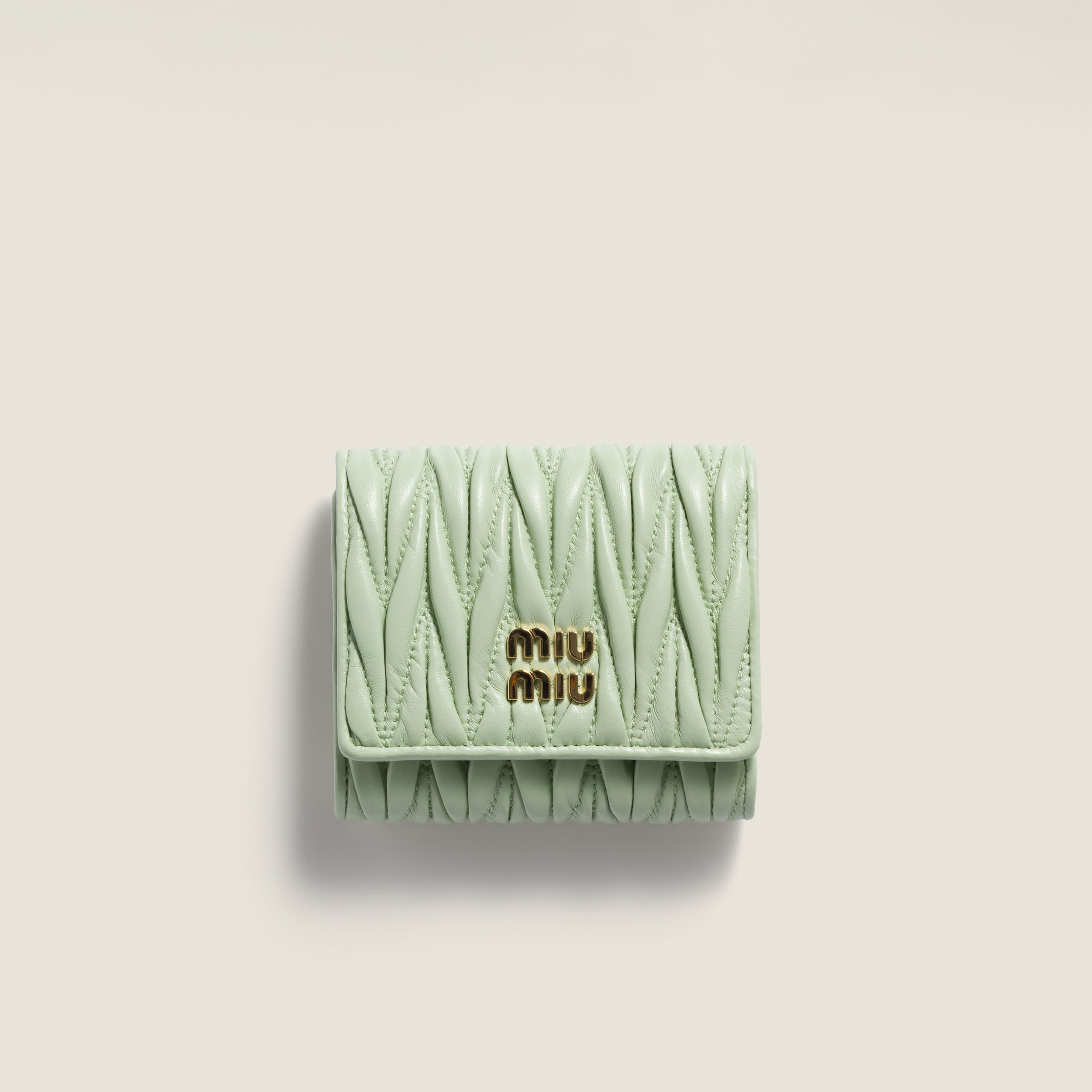 Olive Green/yellow Gabardine Pouch | Miu Miu