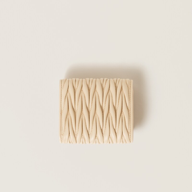 Kleine Geldbörse aus Matelassé-Nappaleder