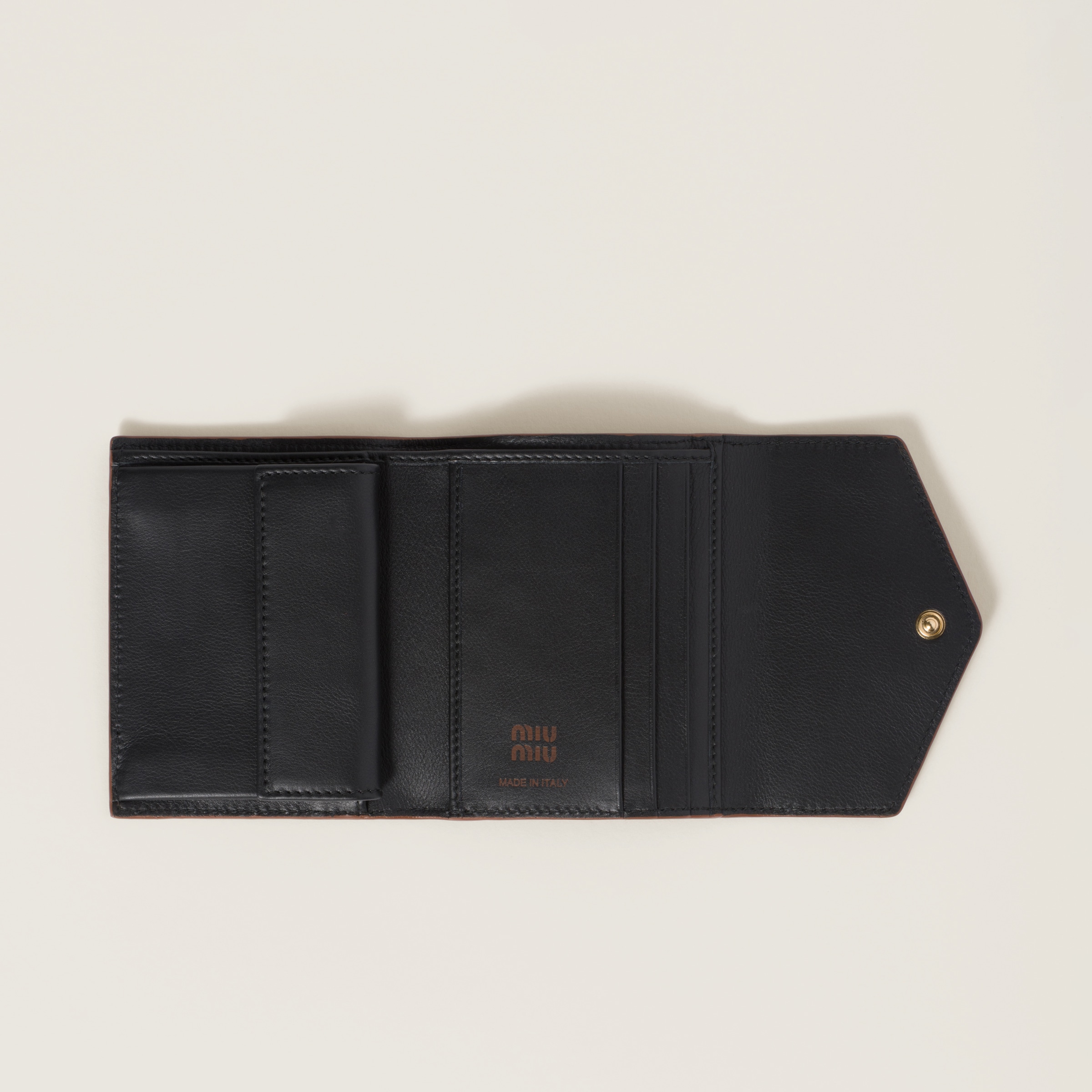 ★MIU MIU★25SS★Small Leather Wallet Cognac 5MH0432CVXF0046 MIU MIU SMALL LEATHER WALLET COGNAC – Blank Room