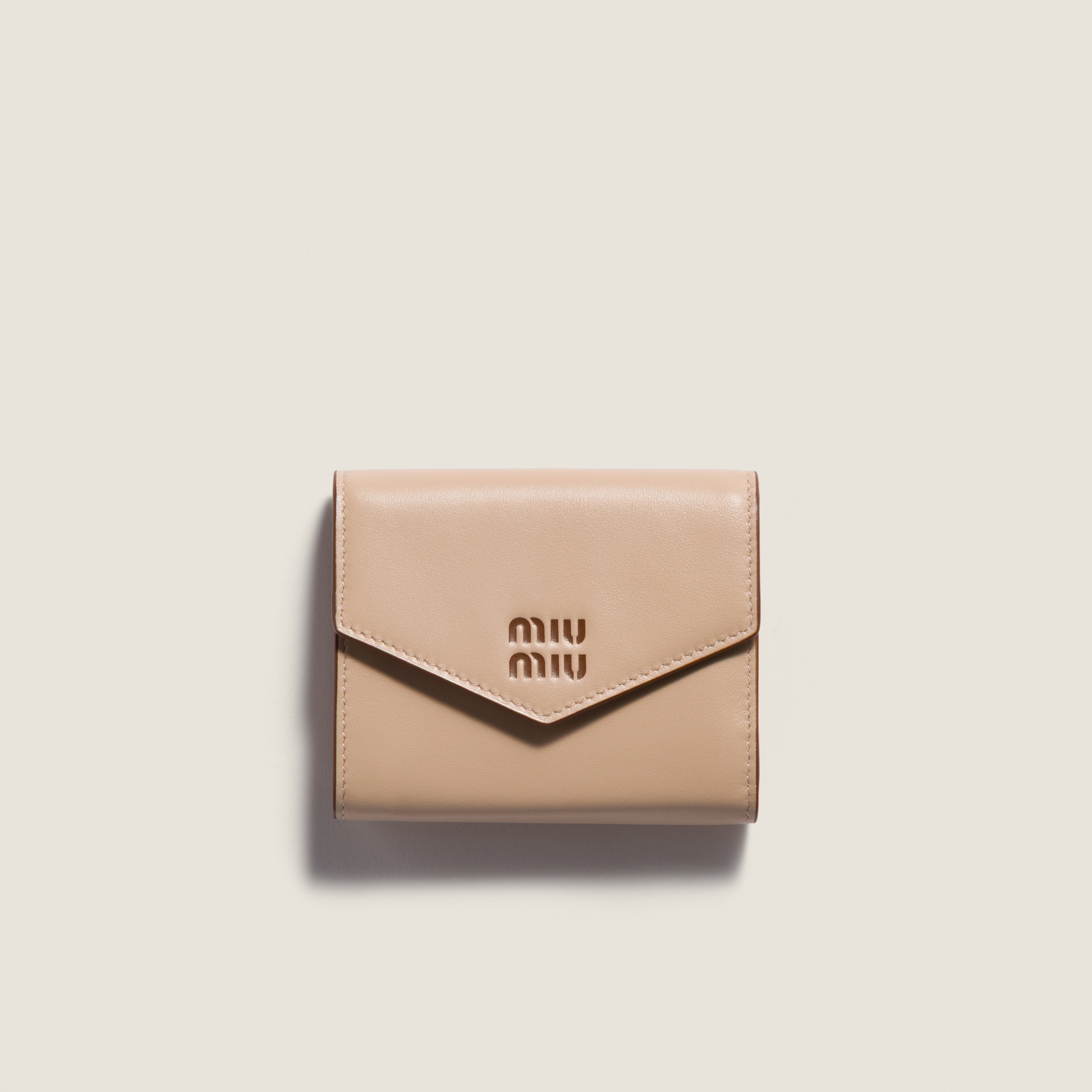 Black Small Leather Wallet | Miu Miu
