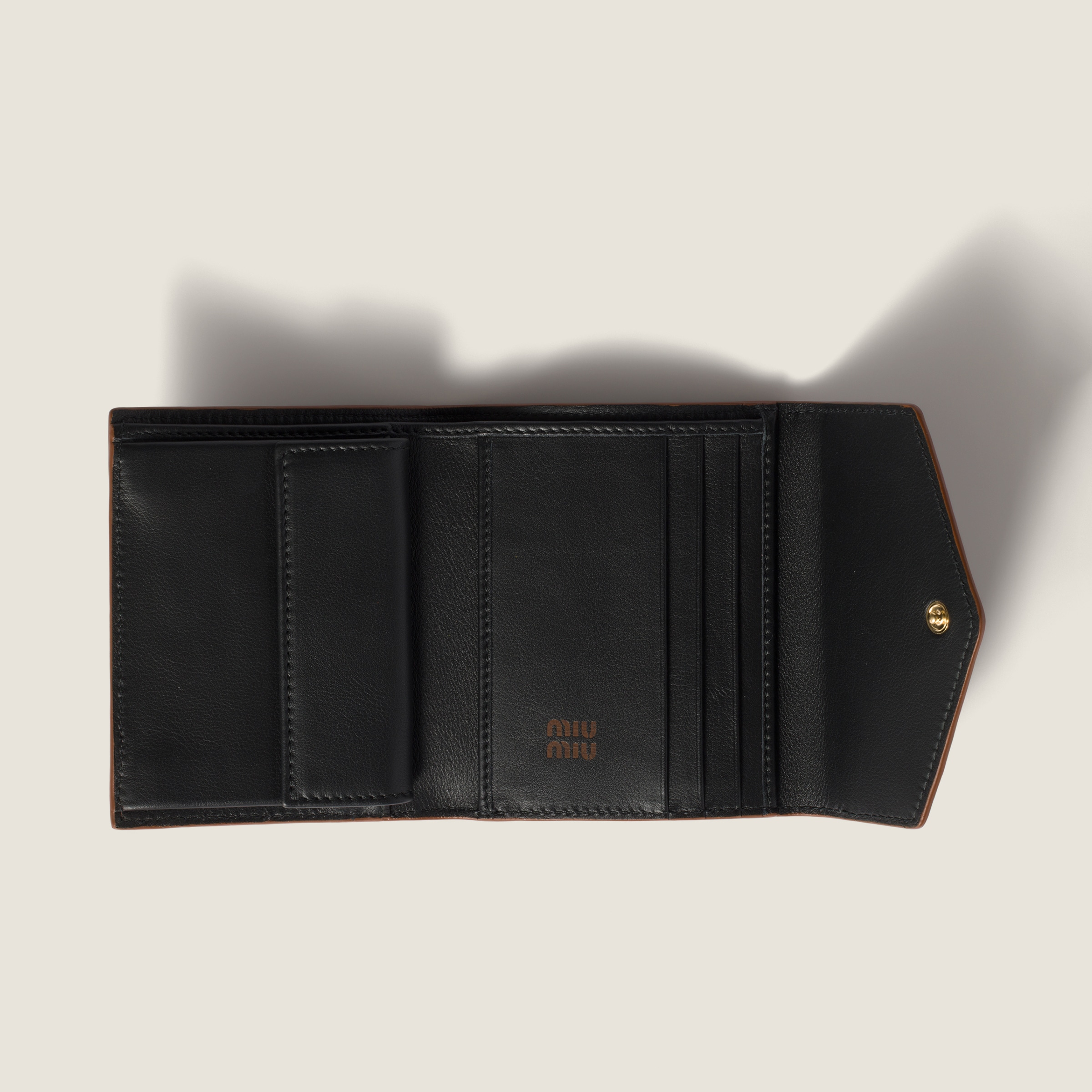 ★MiuMiu★ Small Leather Wallet Cognac 5MH0432CVXF0046 5MH04 MIU MIU SMALL LEATHER WALLET COGNAC – Blank Room