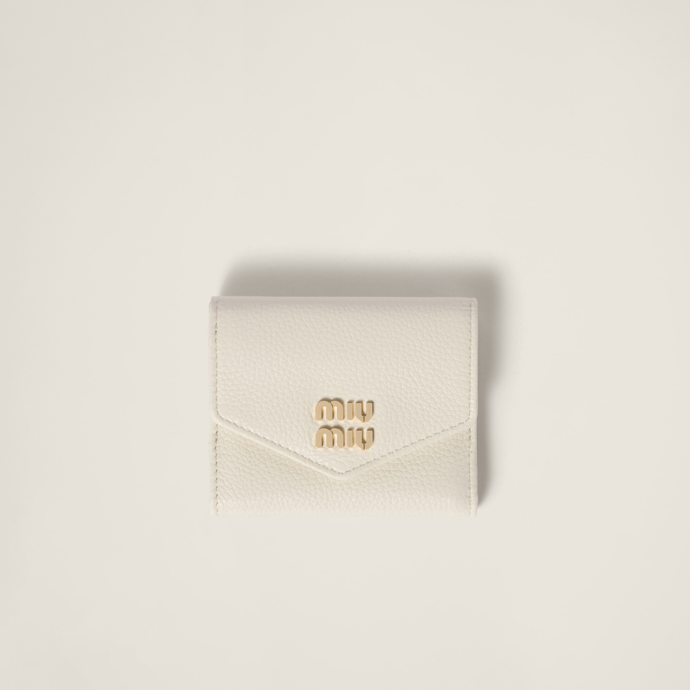 コーンフラワー ヴィッテロダイノレザー 折り財布 | Miu Miu