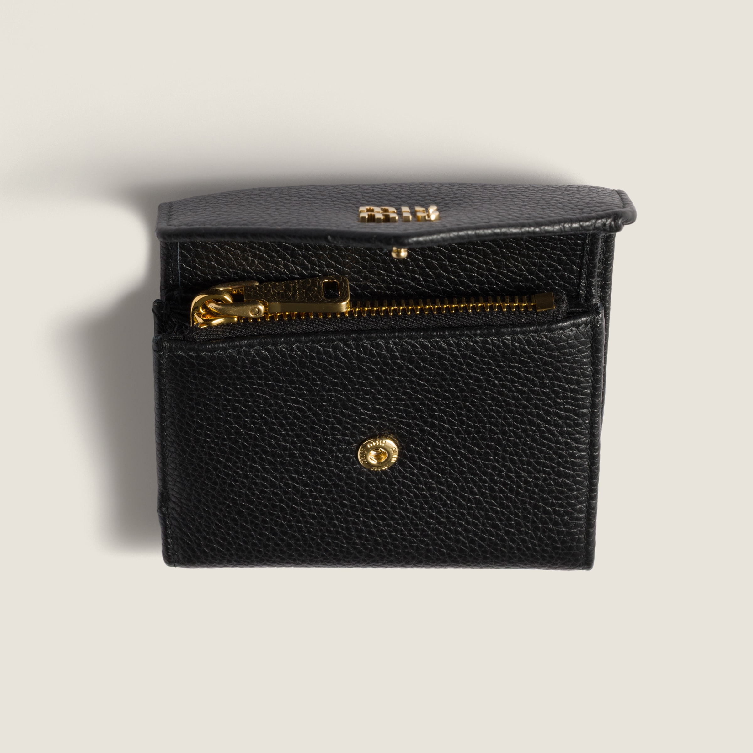 Black Small Leather Wallet | Miu Miu - United States
