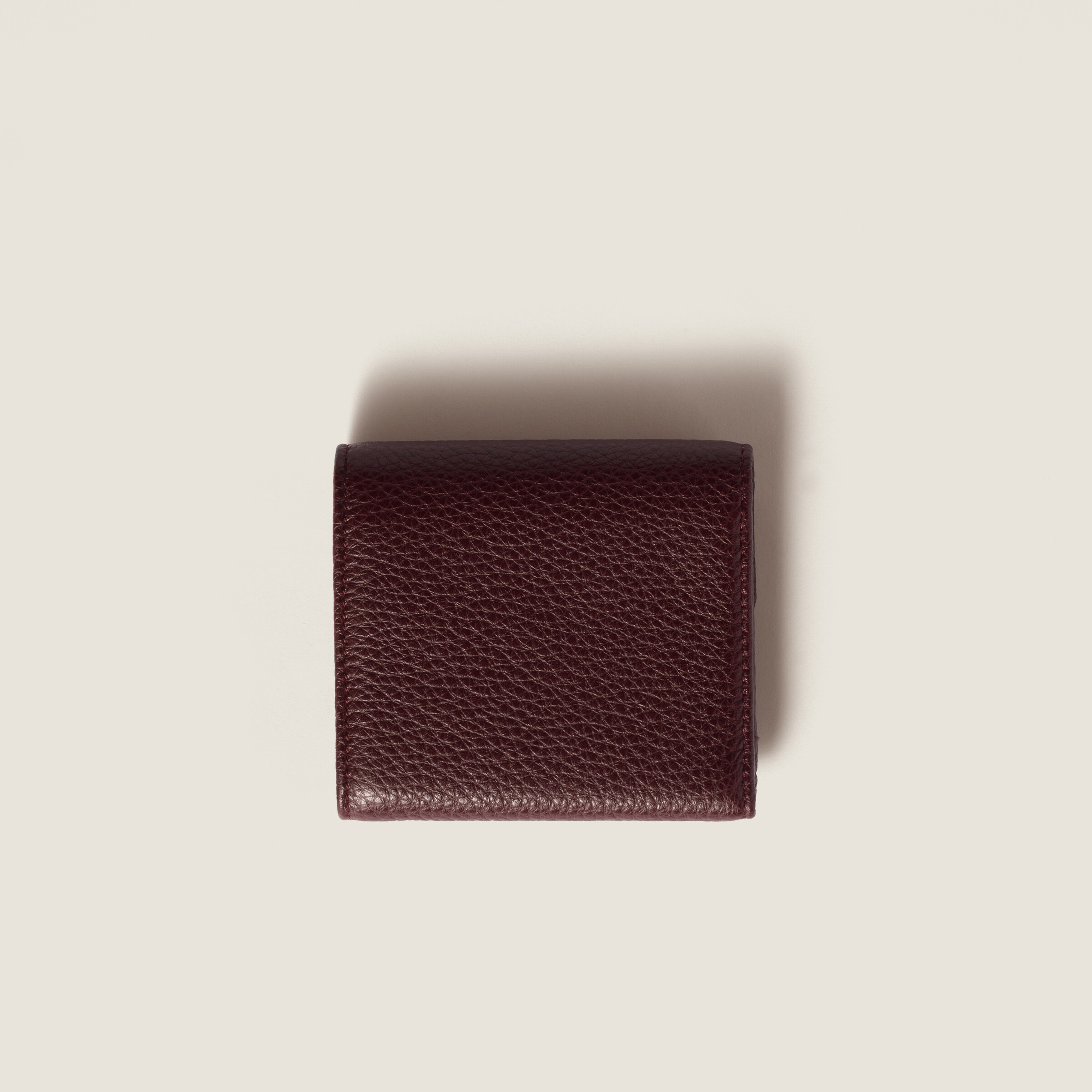 【関税&送料込】Miu Miu Burgundy Leather Wallet Burgundy Small Leather Wallet | Miu Miu