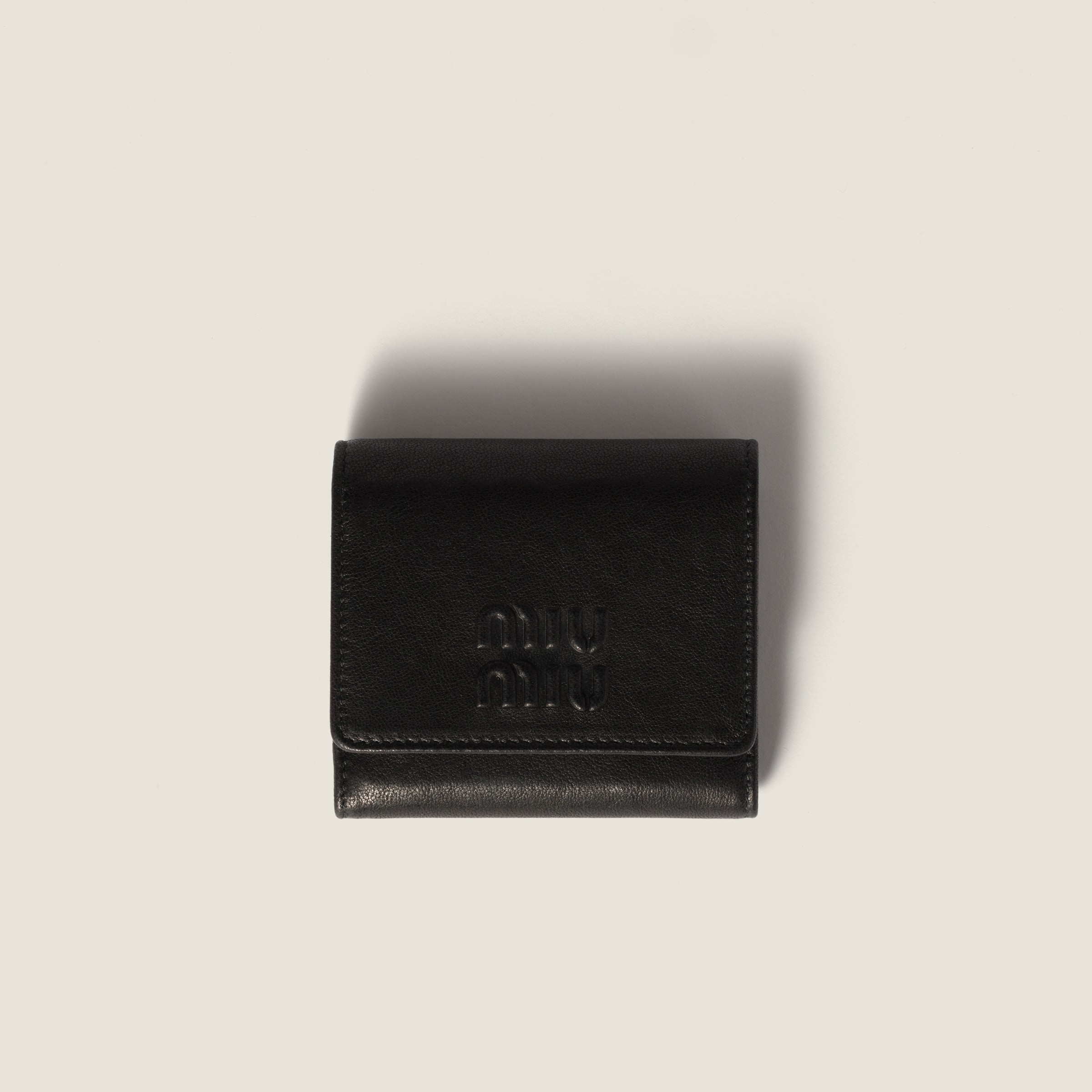 Leather wallet Miu Miu Black in Leather - 45502594