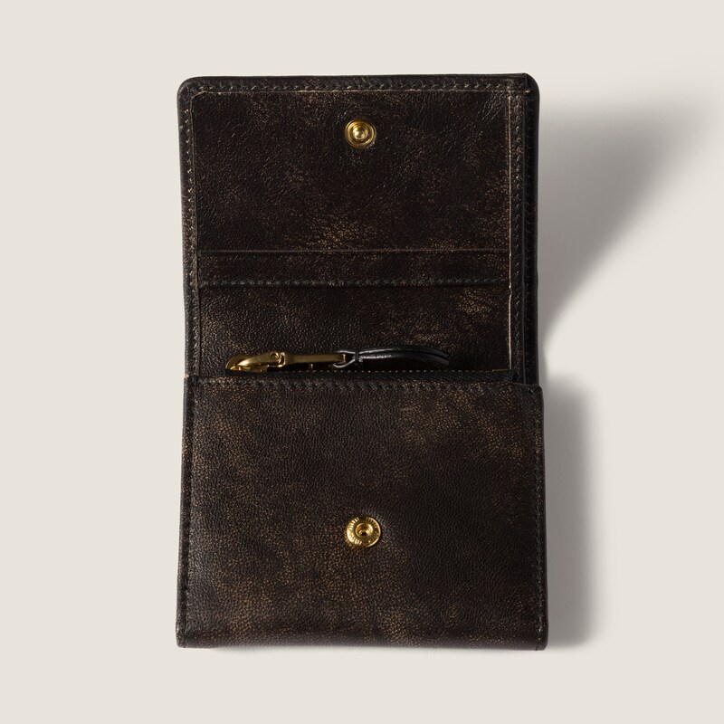 Small nappa leather wallet