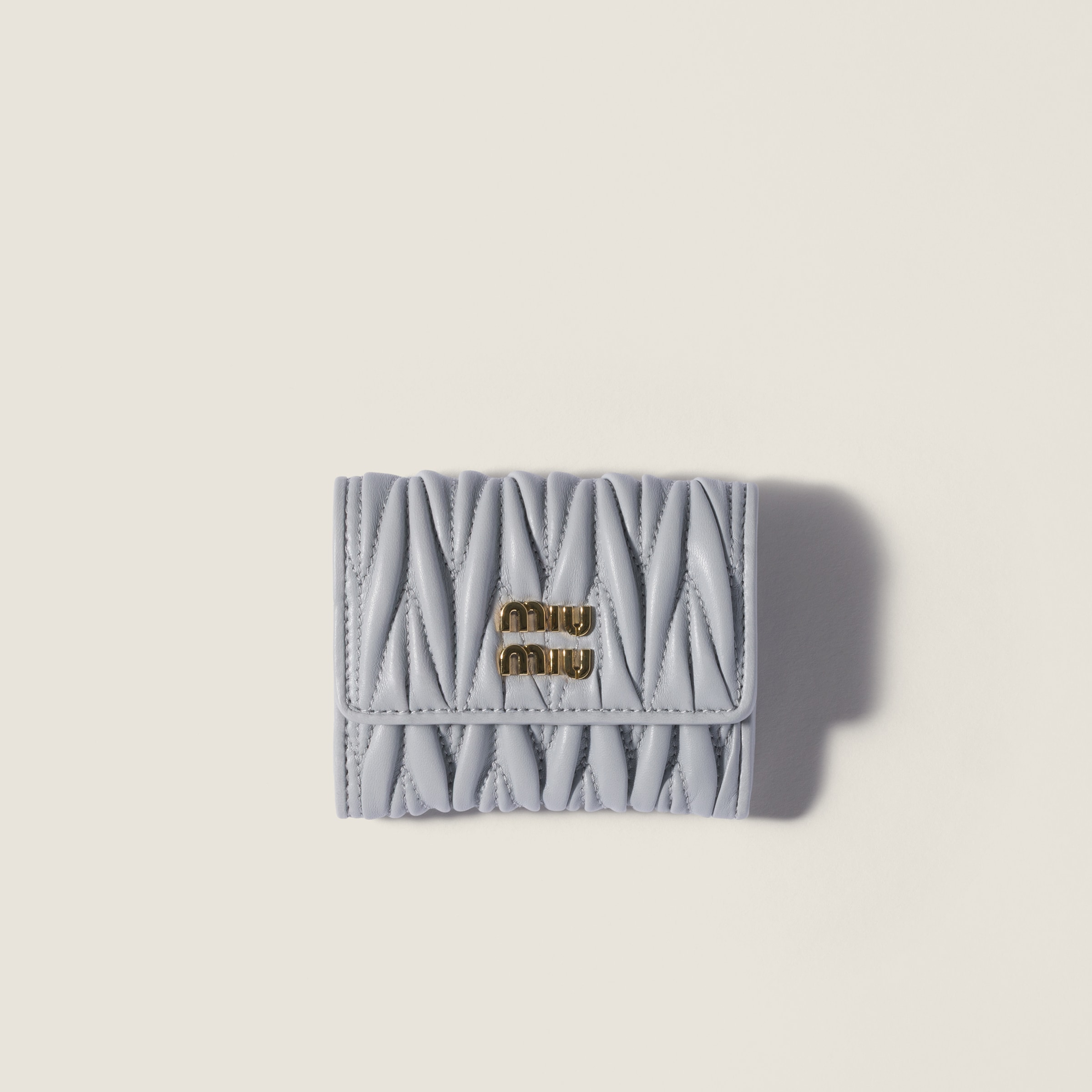 Matelassé nappa leather small wallet from Miu Miu - $750