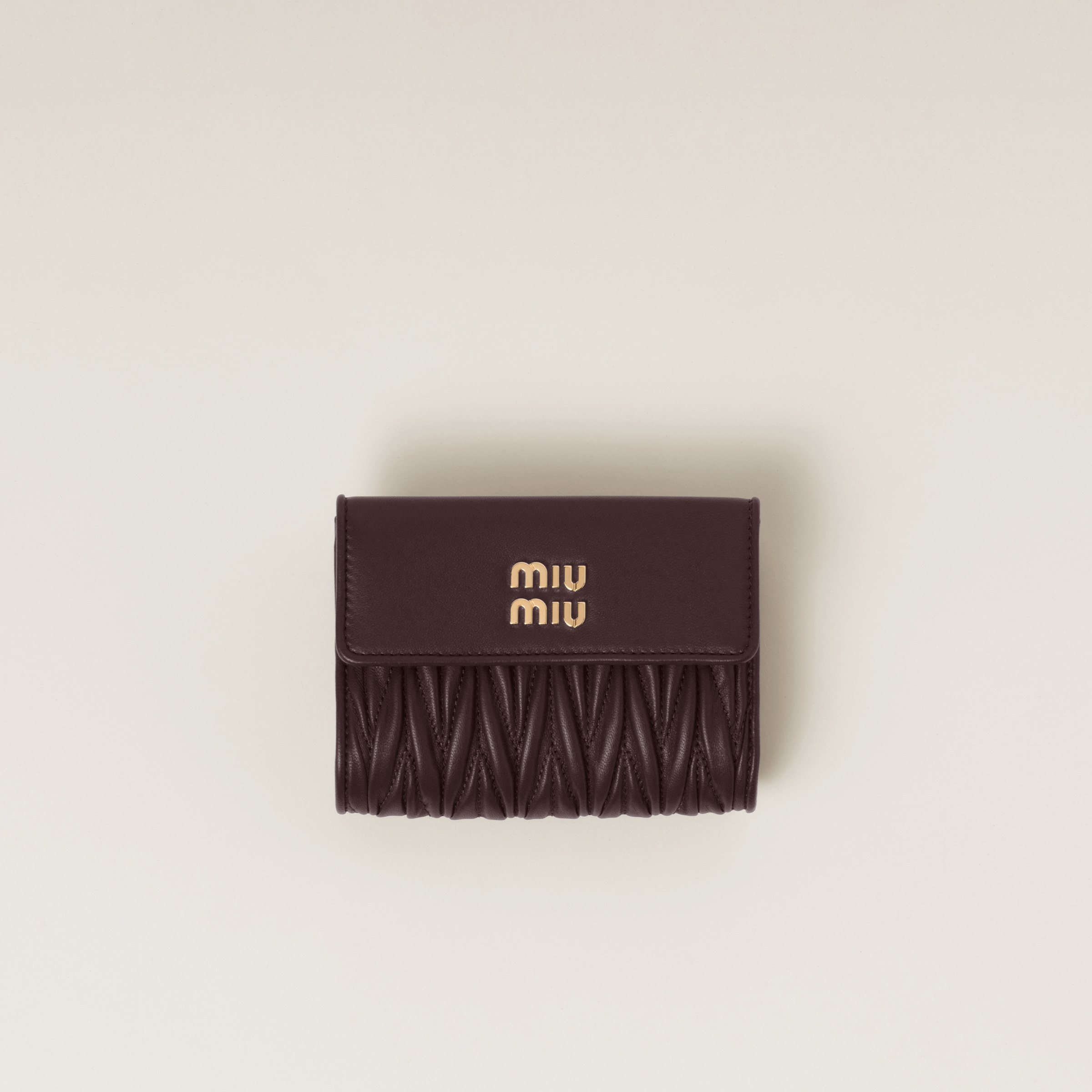 ブラウン マテラッセレザー 財布 | Miu Miu