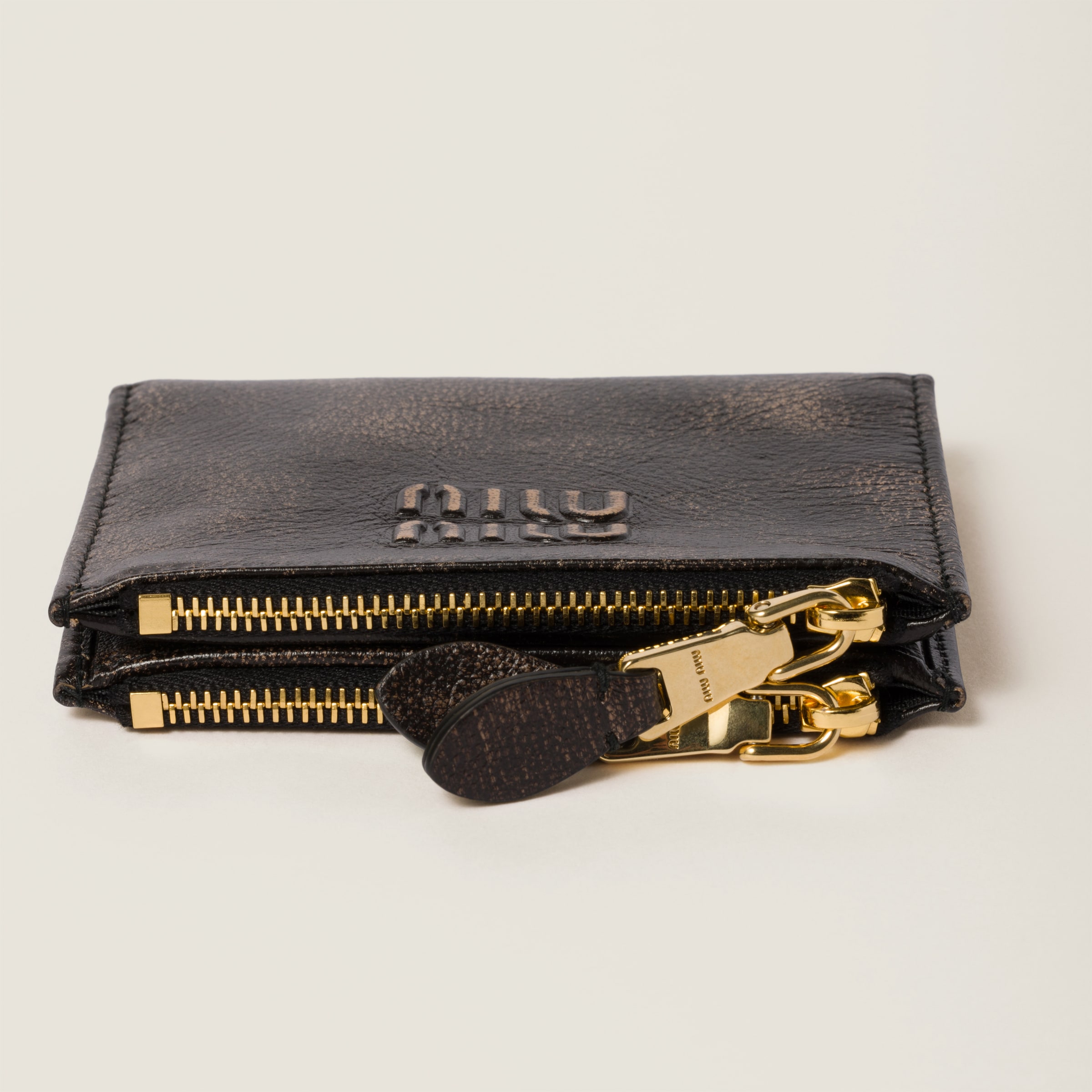 ダークブラウン ナッパレザー 財布 | Miu Miu