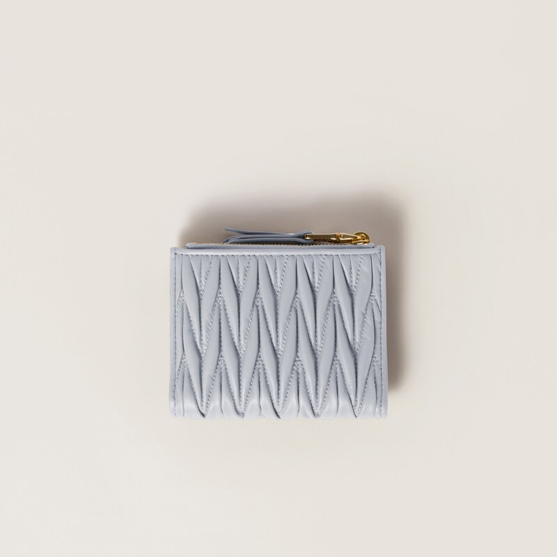 Small wallet in matelassé nappa leather